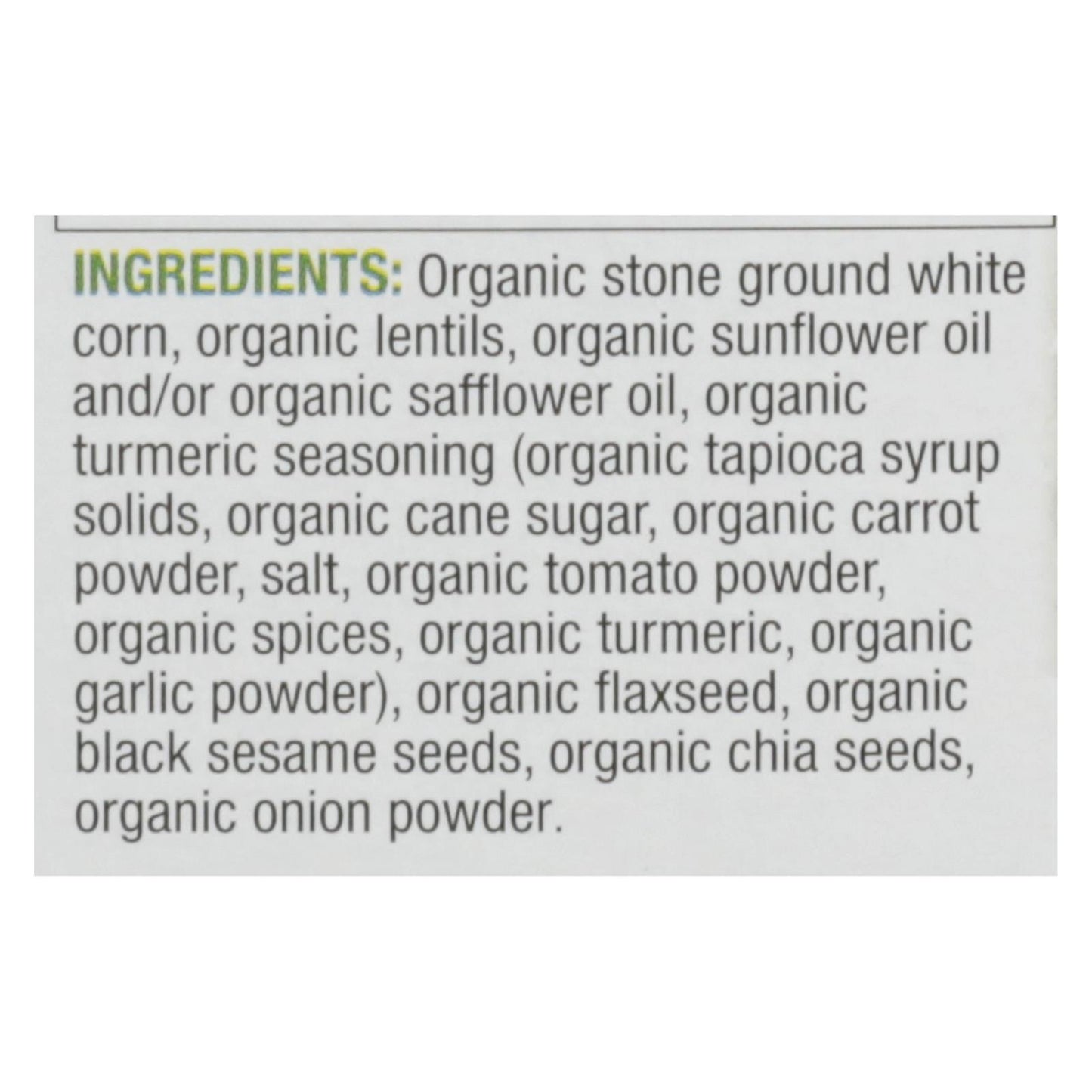 R.W. Garcia, Organic Lentil with Turmeric Gluten Free Crackers, Case Of 6, 5.5 oz
