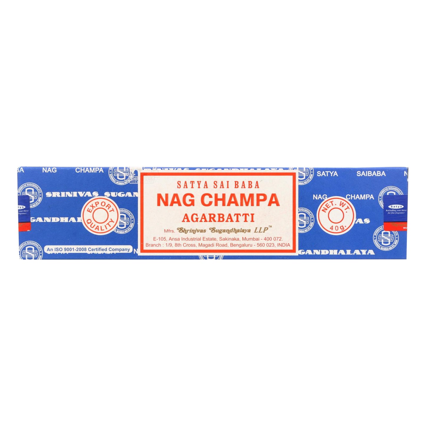 Sai Baba Nag Champa Agarbatti Incense - 40 g - Case of 12