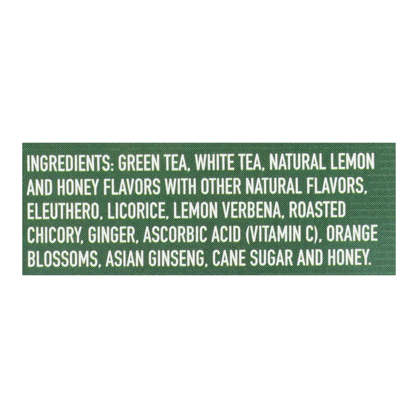Celestial Seasonings Green Tea Honey Lemon Ginseng with White Tea - 20 Tea Bags - Case of 6