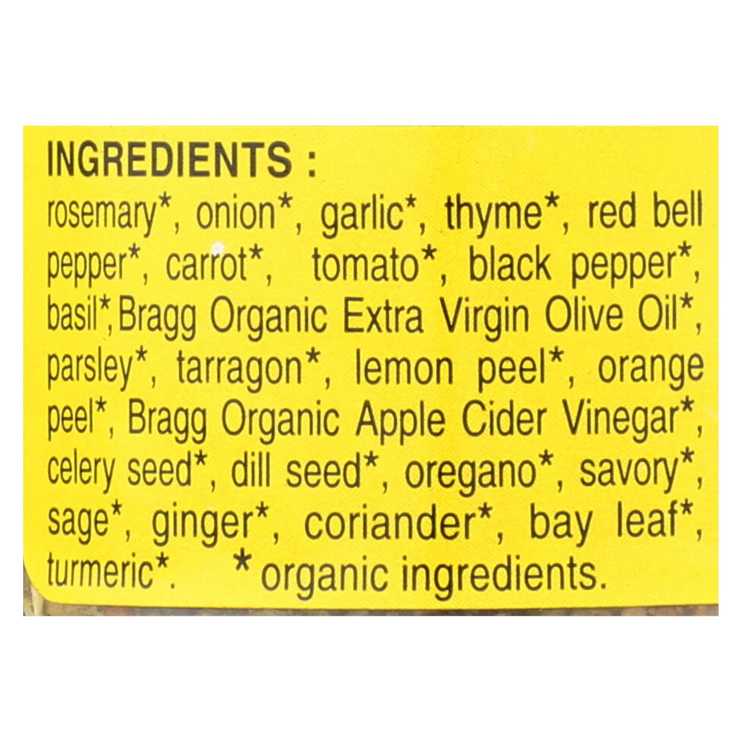 Bragg - Seasoning - Organic - Bragg - Sprinkle - Natural Herbs and Spices - 1.5 oz - case of 12