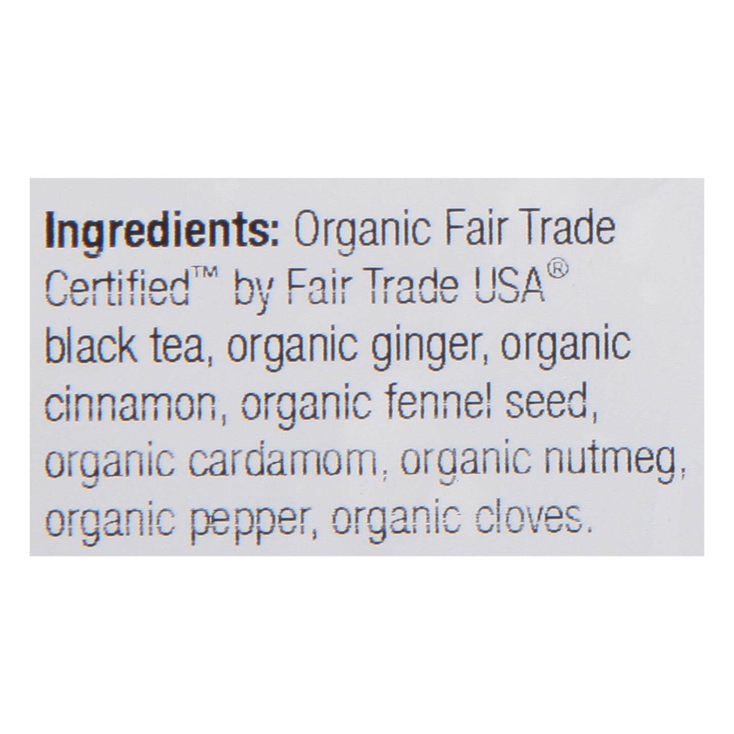 Frontier Herb Tea Organic Fair Trade Certified Chai - Single Bulk Item - 1LB