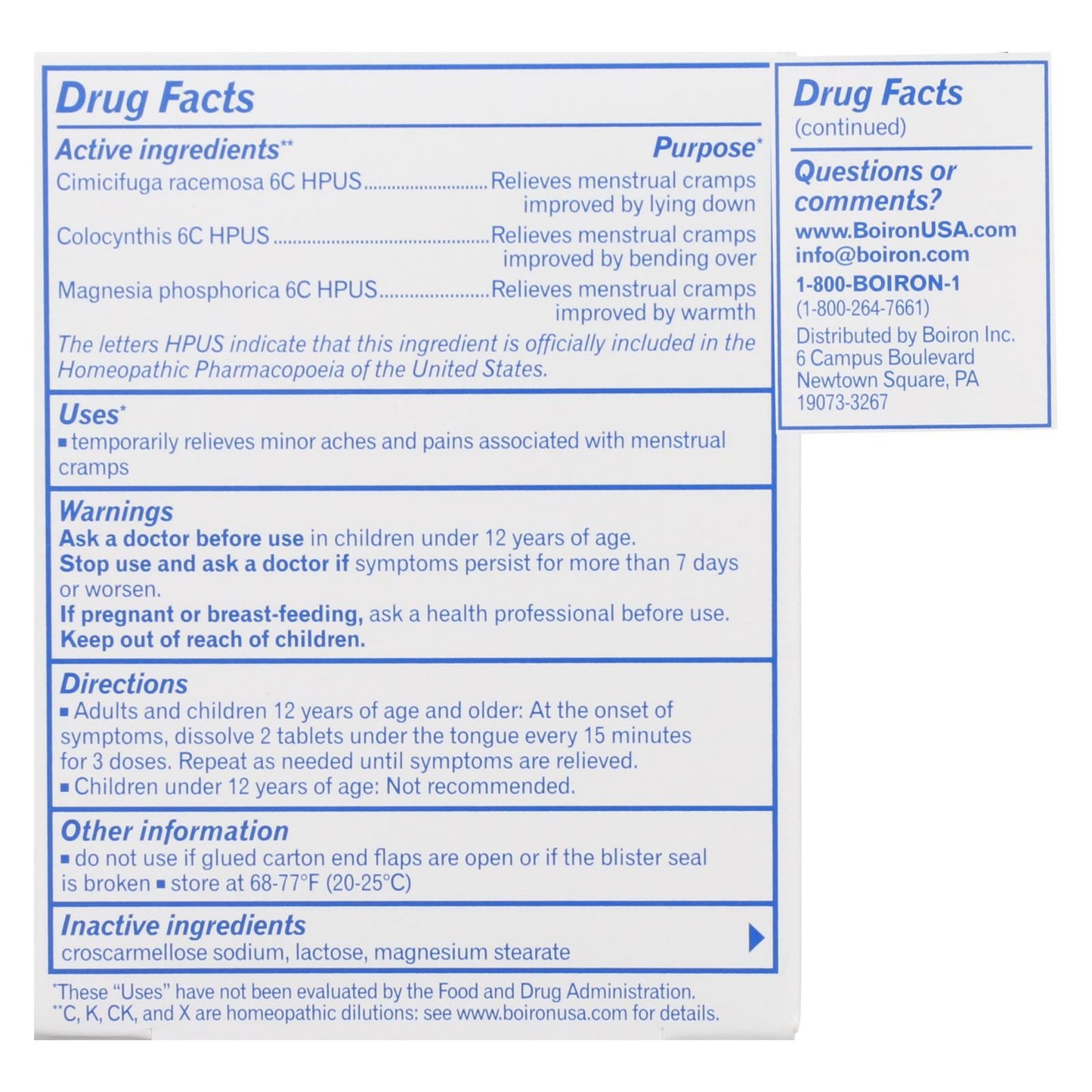 Boiron - Cyclease CRAMP - 60 Tablets