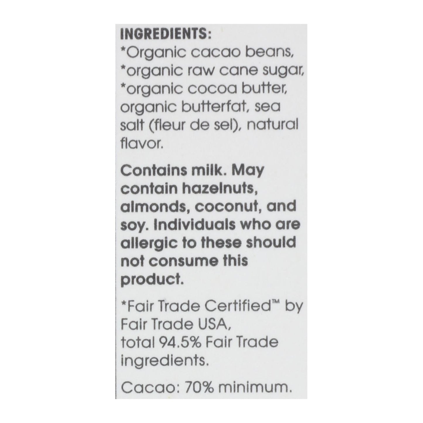 Alter Eco Americas Chocolate - Organic - Dark Salted Brown Butter - 2.82 oz - case of 12