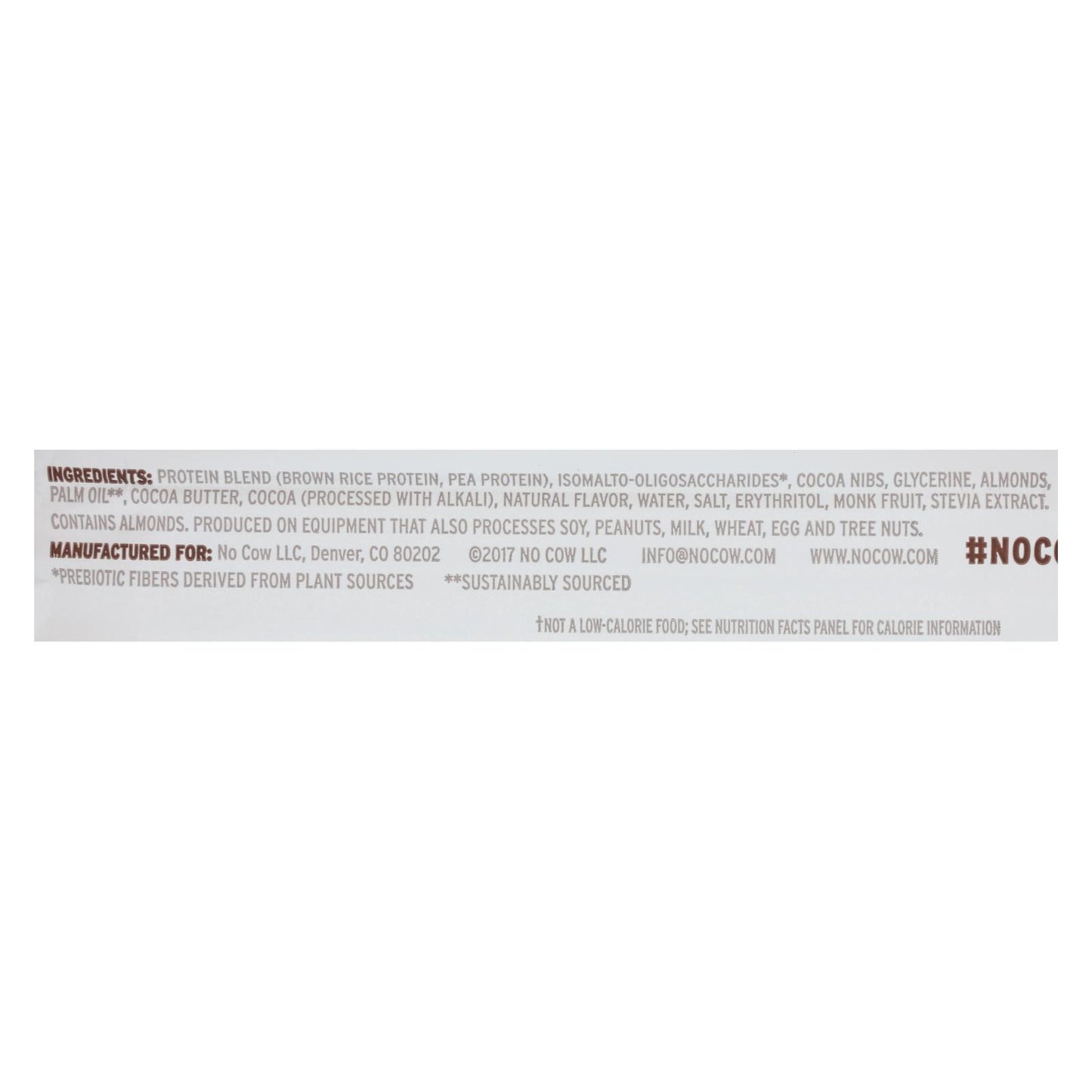 D's Natural No Cow Bar In Chocolate Fudge Brownie - Case of 12 - 2.12 OZ