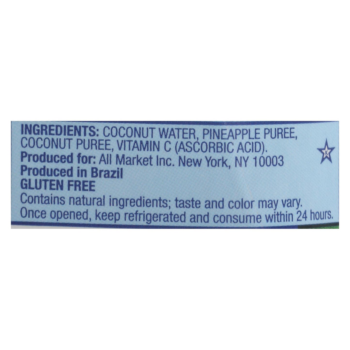 Vita Coco Coconut Water - Pineapple - Case of 12 - 500 ml