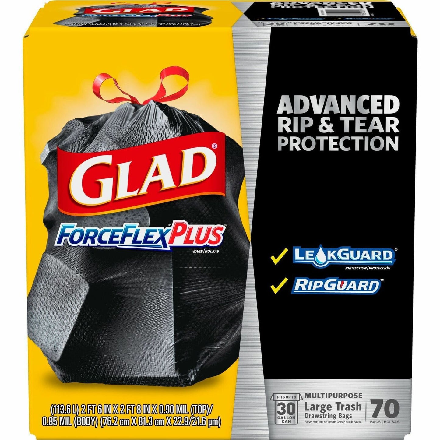 Glad Large Drawstring Trash Bags - ForceFlexPlus (CLO70358)