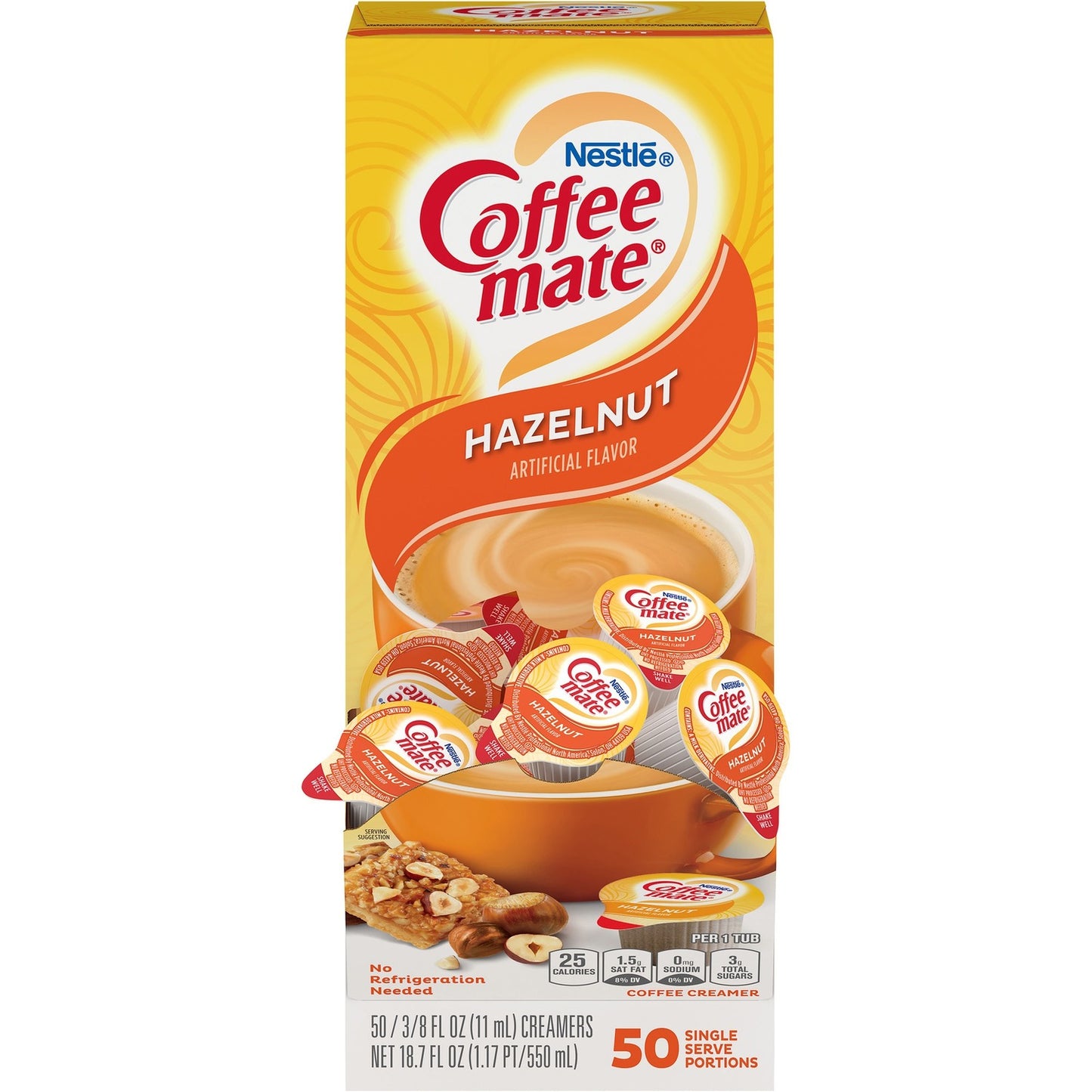 Coffee-mate Coffee-mate Hazelnut Liquid Coffee Creamer Singles - Gluten-Free (NES35180BX)