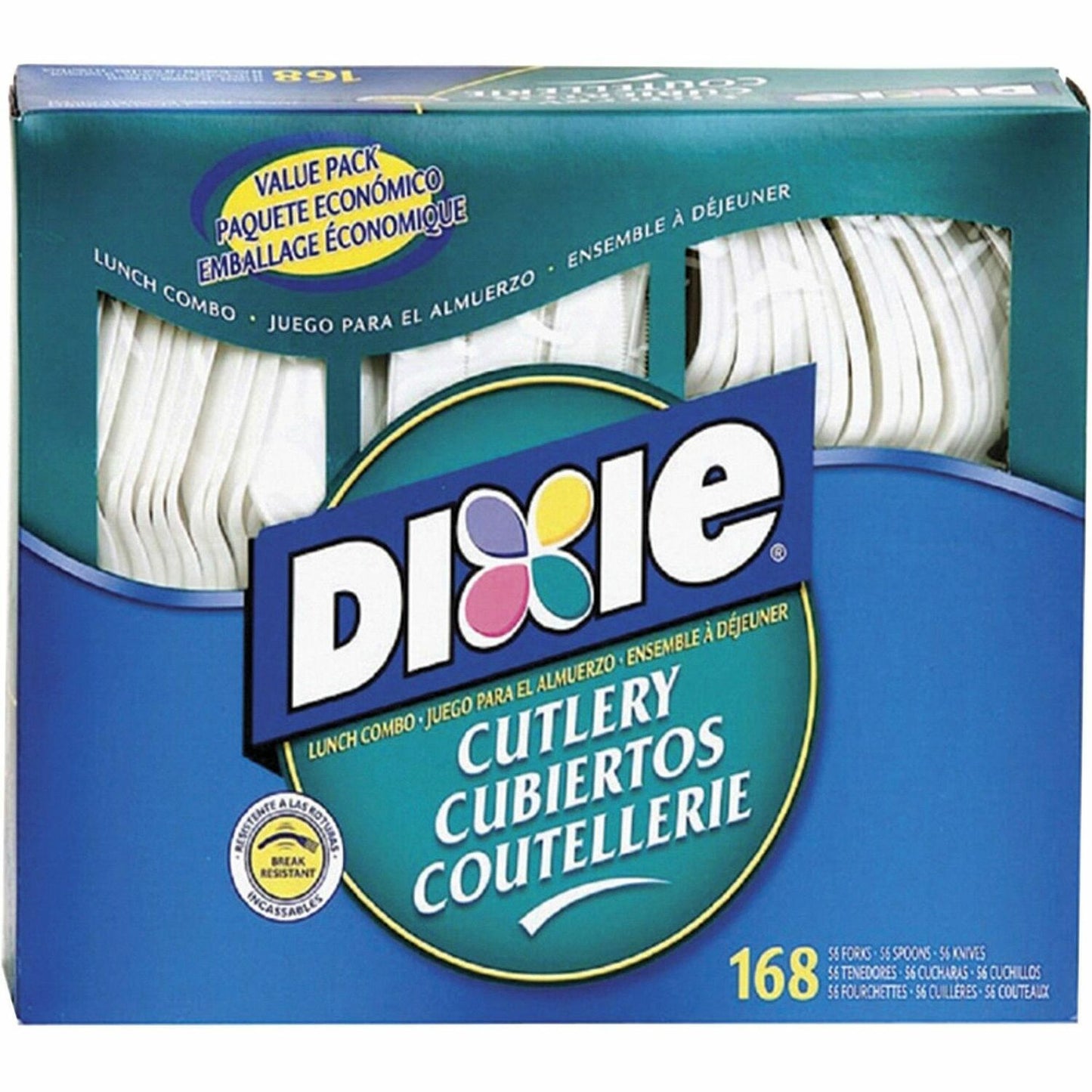 Dixie Heavyweight Disposable Forks, Knives & Spoons Combo Boxes by GP Pro (DXECM168)