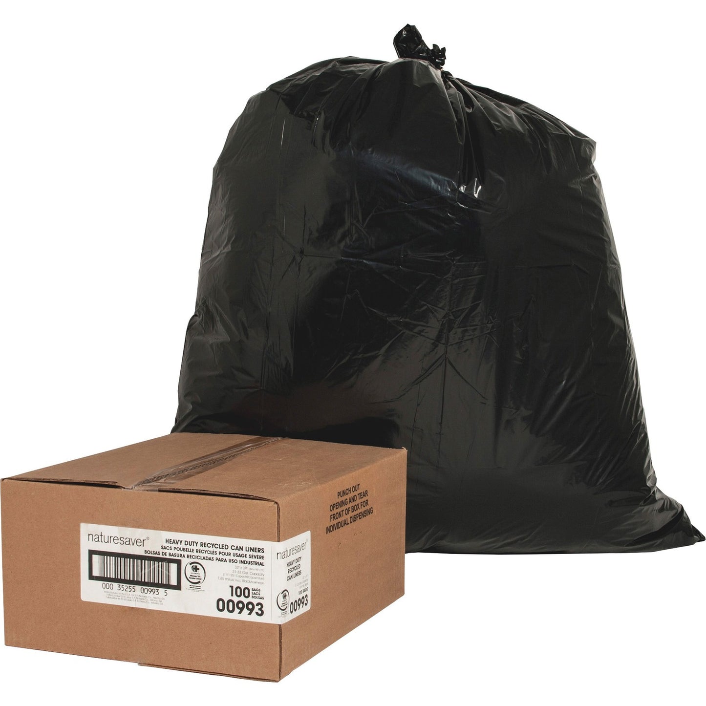 Nature Saver Black Low-density Recycled Can Liners (NAT00993)