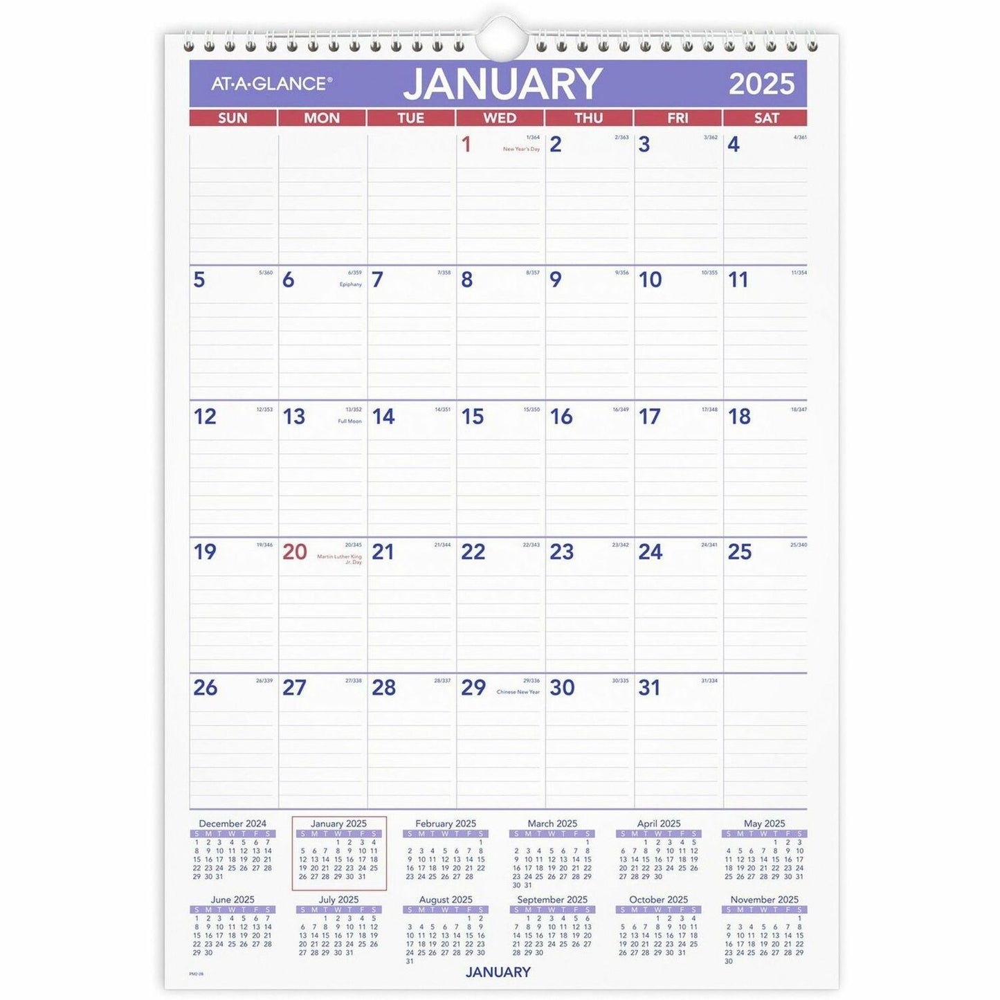 AT-A-GLANCE Ruled Daily Blocks Calendar (AAGPM228)