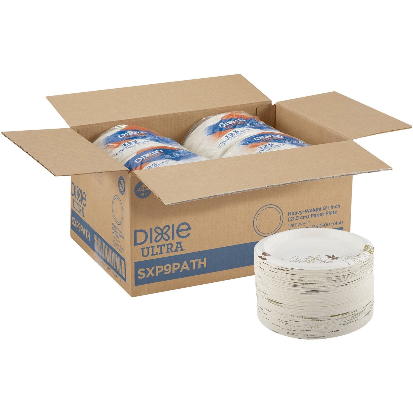 Dixie Ultra Pathways 8-1/2" Heavyweight Paper Plates by GP Pro (DXESXP9PATH)