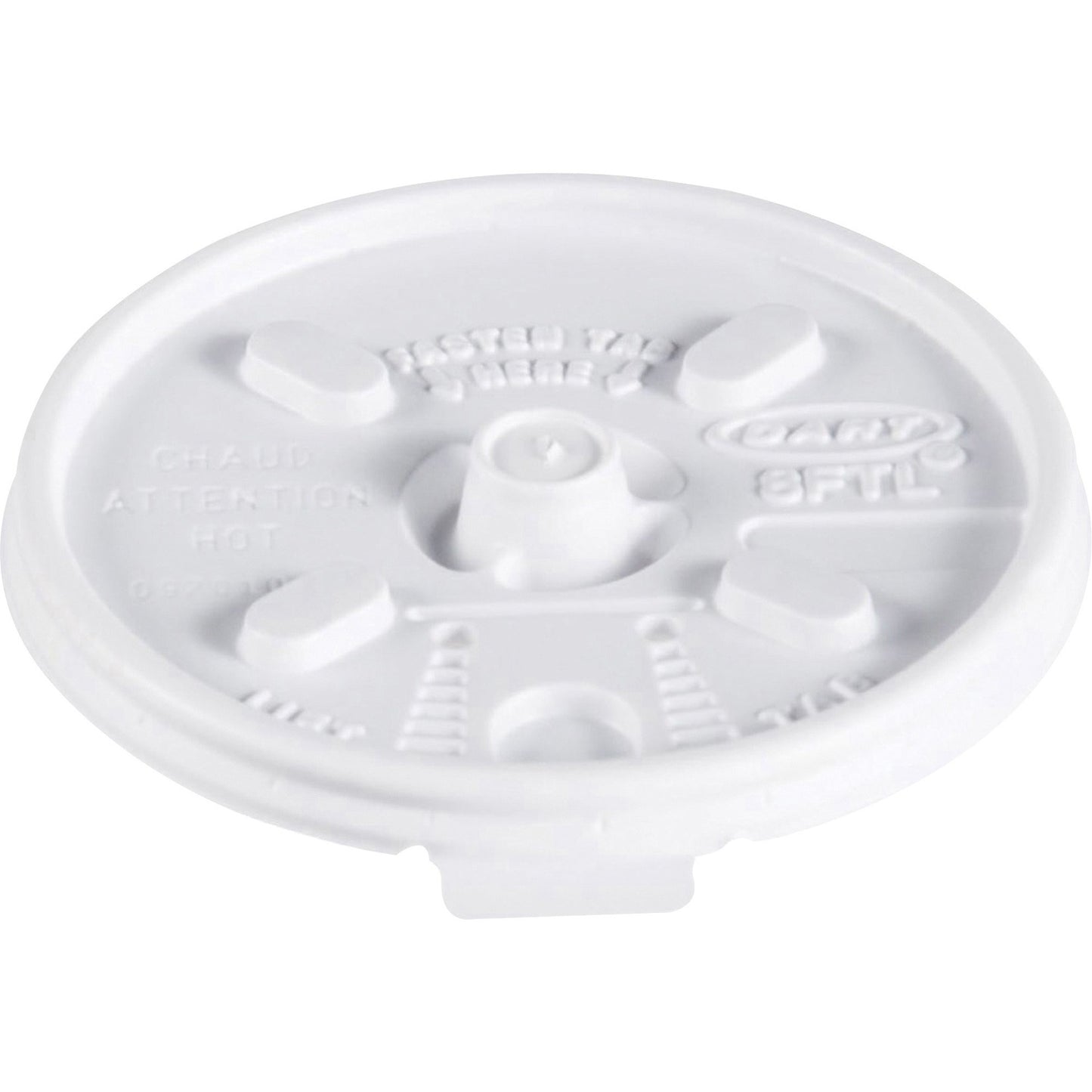 Dart Lids for Foam Cups and Containers (DCC8FTL)