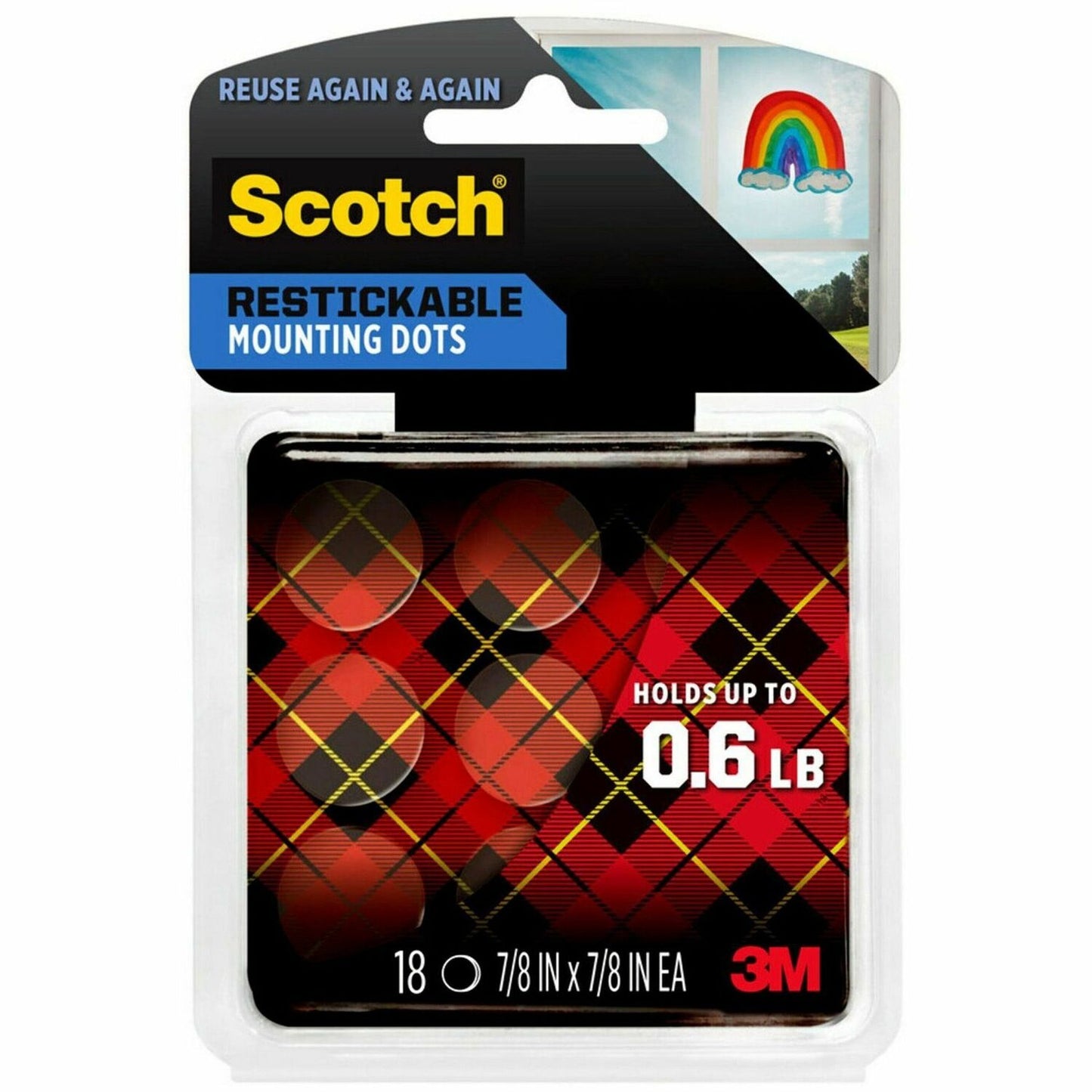 Scotch Restickable Mounting Tabs (MMMR105)