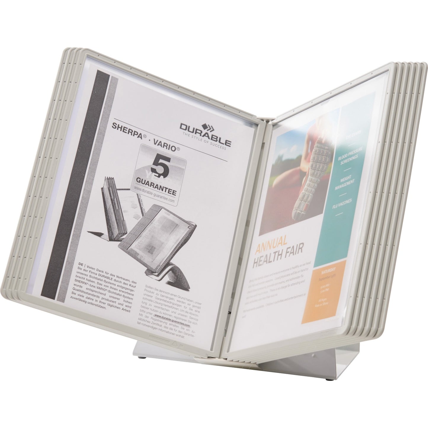 Durable VARIO Antimicrobial Desktop Reference Display System (DBL535810)