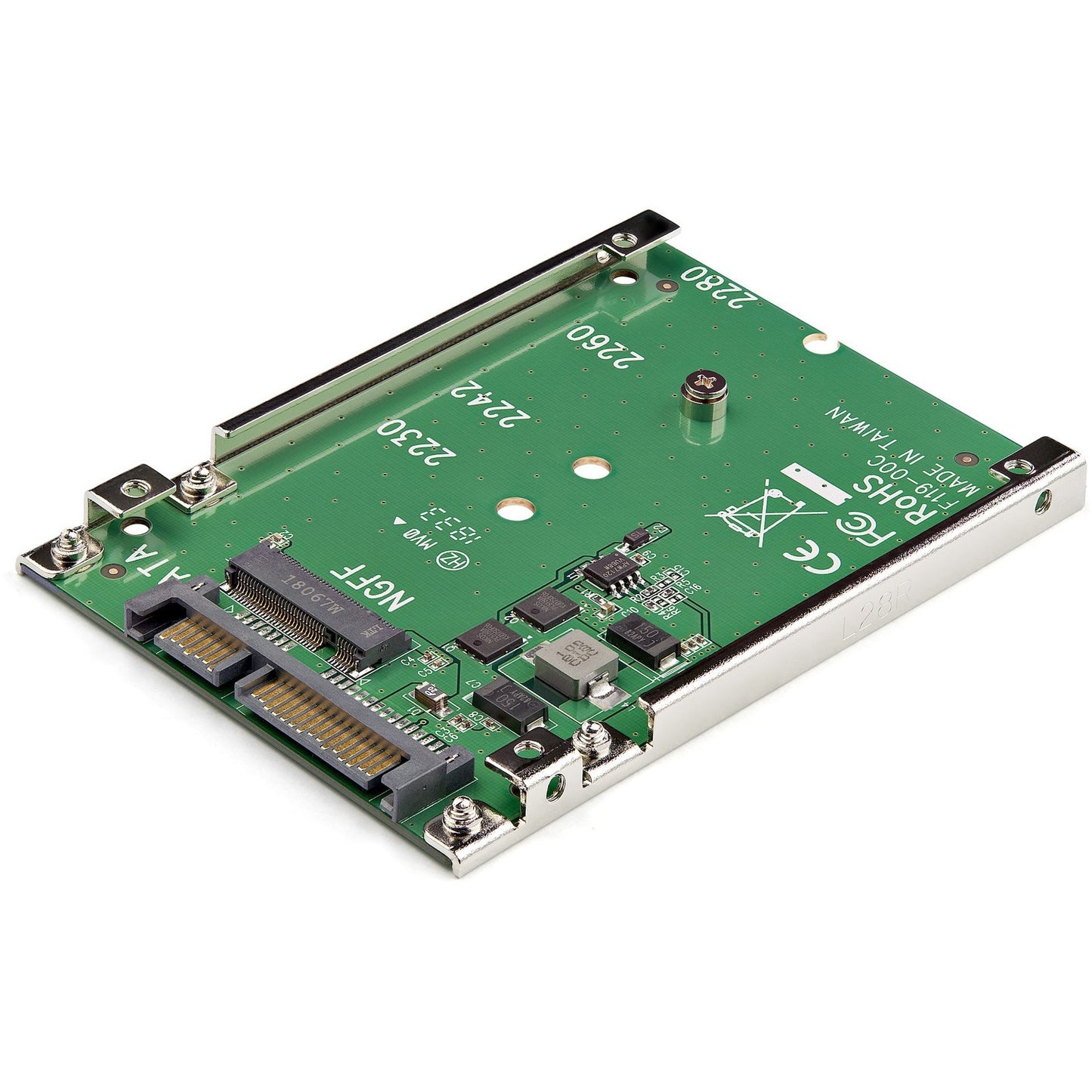 StarTech M.2 Sata Ssd To 2.5in Sata Adapter Converter - M.2 Ssd To 2.5in Sata Converter Adapter With Open Frame Housing And 7mm Height - M.2 Ssd To Sata Iii (SAT32M225)