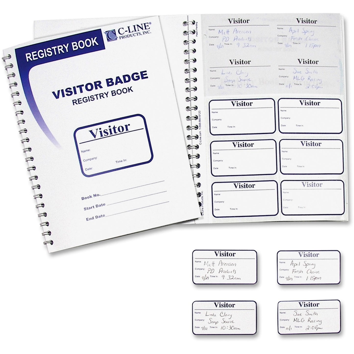 C-Line Visitor Badges with Registry Log (CLI97030)