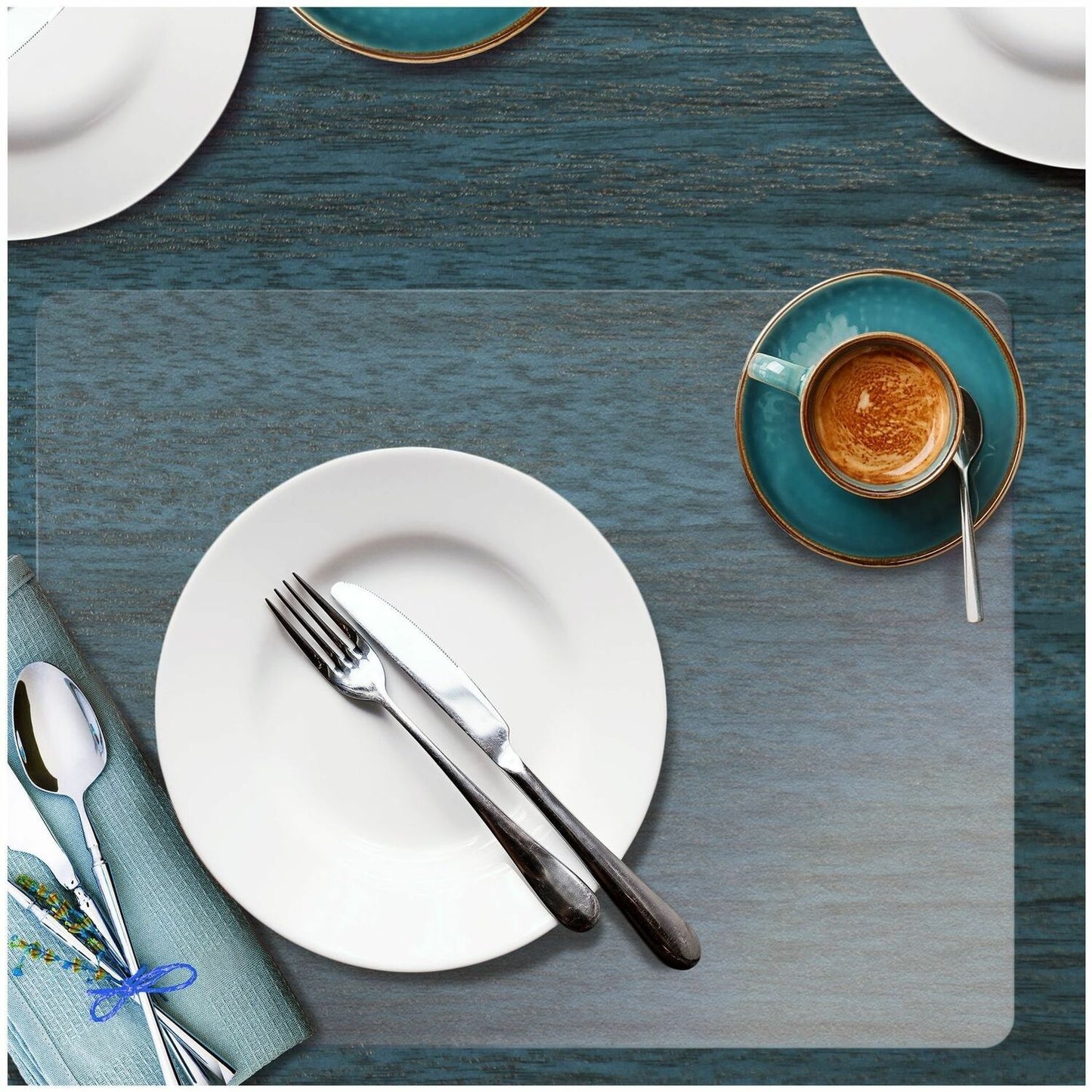 Desktex Hometex Anti-Microbial Vinyl Rectangular Place Mat - 17" x 22" (FLRFPHMTM4356EV)