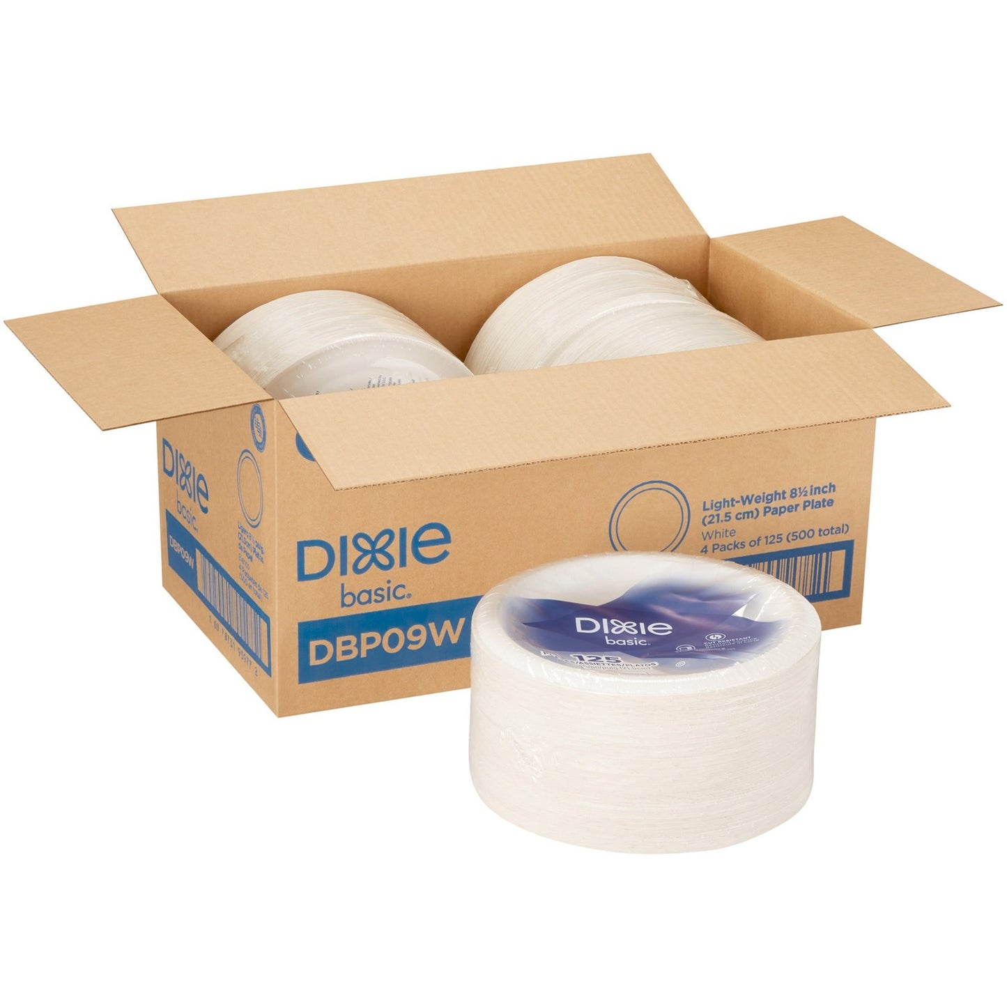 Dixie Basic 8-1/2" Lightweight Paper Plates by GP Pro (DXEDBP09WCT)
