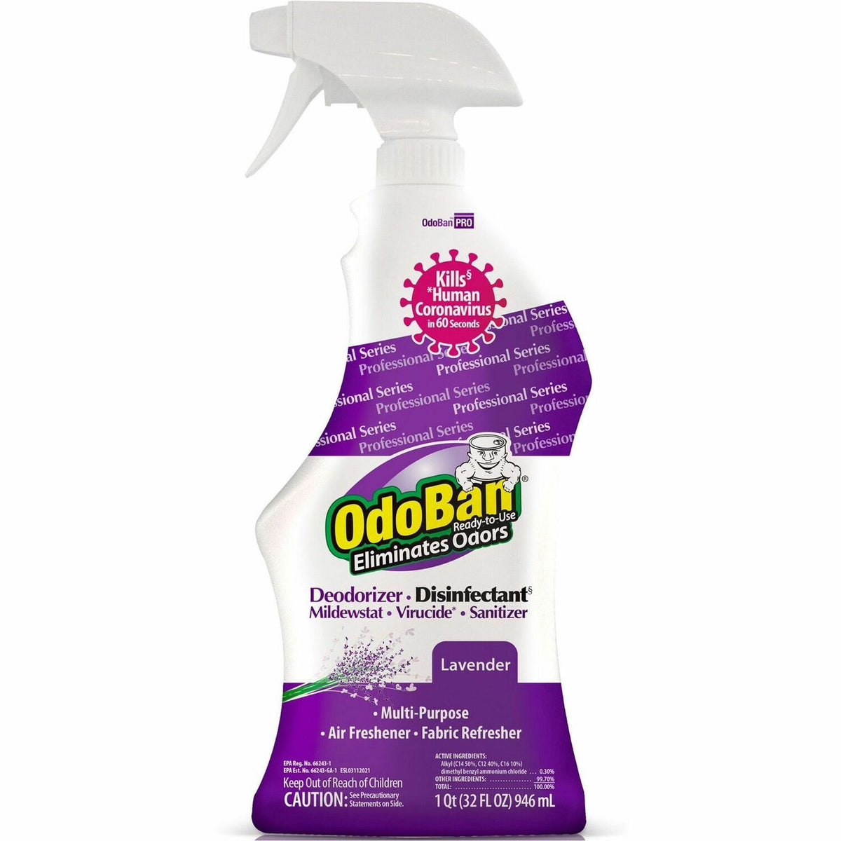OdoBan Lavender Deodorizer Disinfectant Spray (ODO910162QC12)