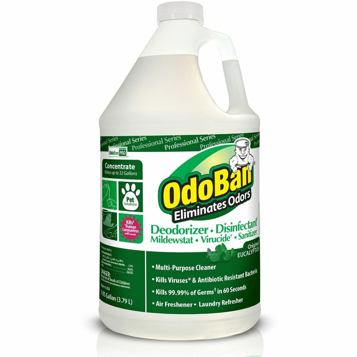 OdoBan Eucalyptus Multi-purpose Deodorizer Disinfectant Concentrate (ODO911062G4EA)