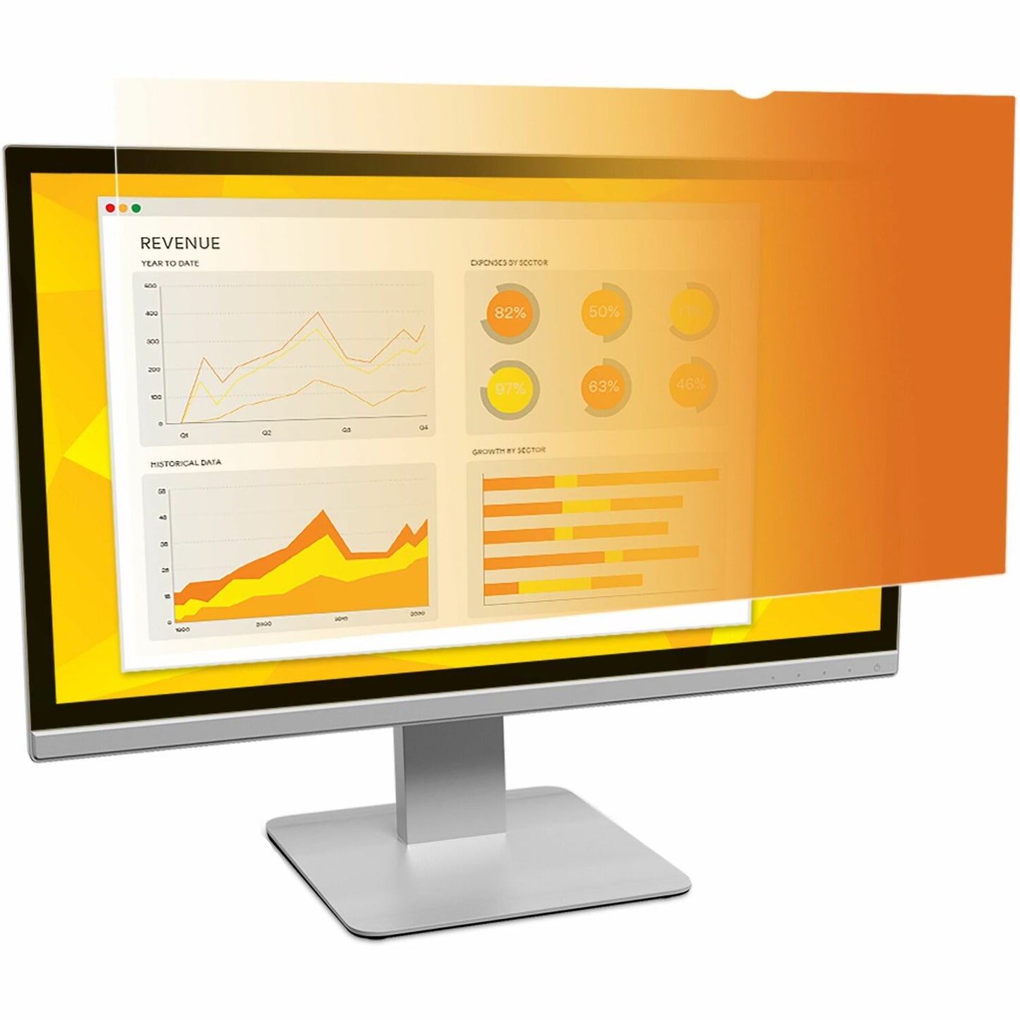 3M Gold Privacy Filter for 23in Monitor, 16:9, GF230W9B