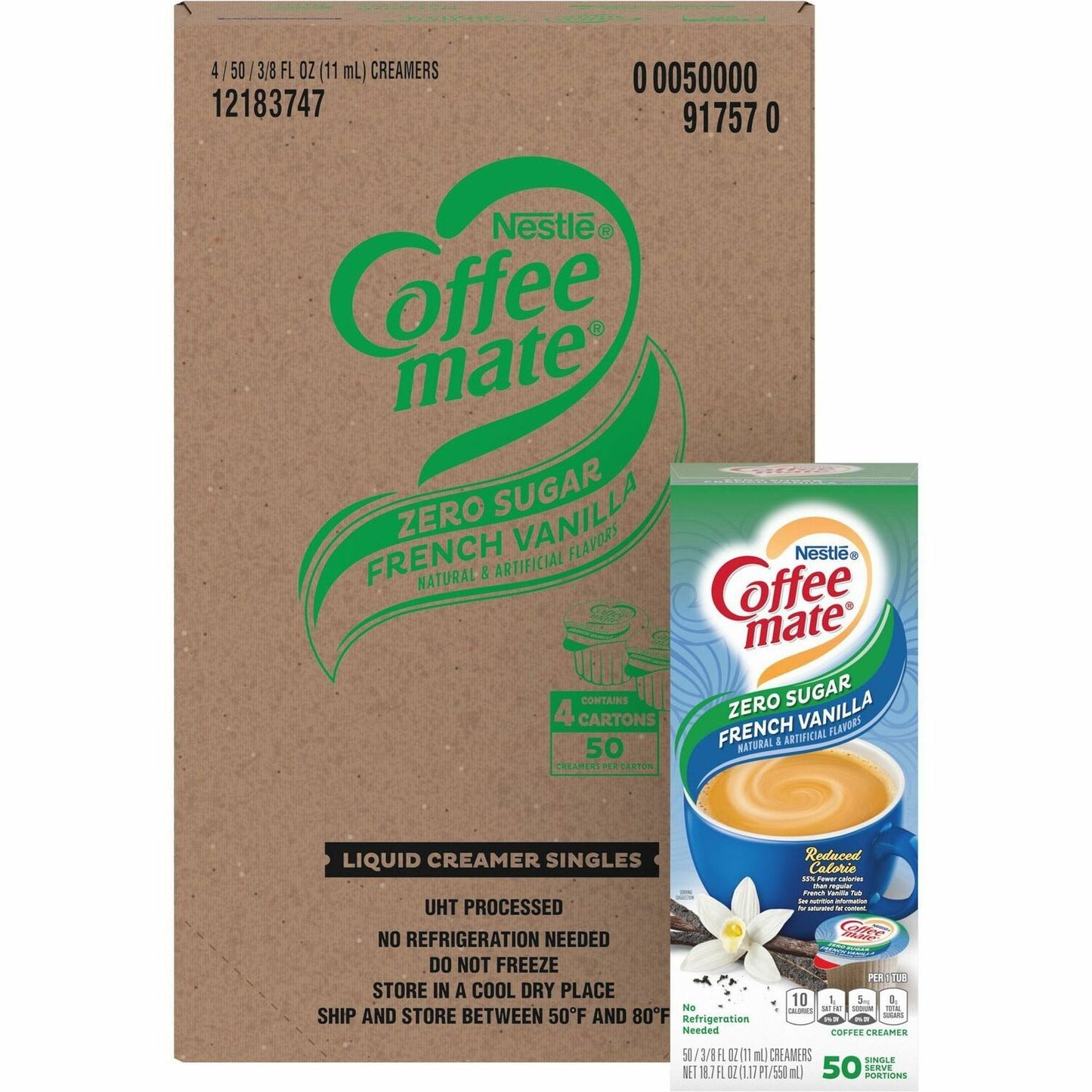 Coffee-mate Coffee-mate Zero-Sugar Liquid Coffee Creamer Singles (NES91757CT)