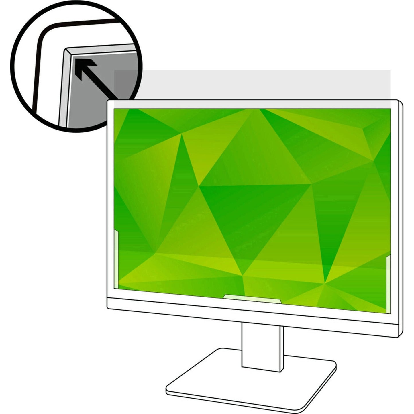 3M Anti-Glare Filter Clear, Matte (MMMAG195W9B)