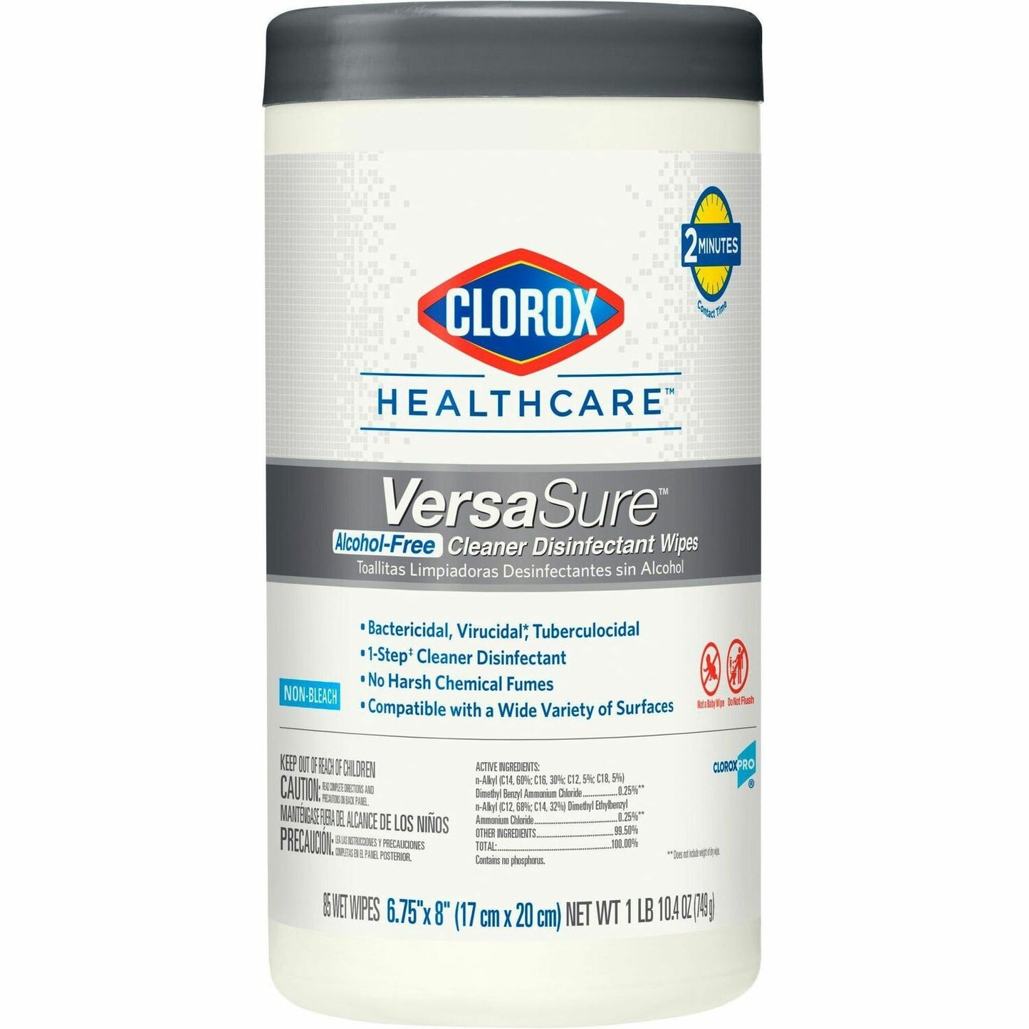 Clorox Healthcare VersaSure Cleaner Disinfectant Wipes (CLO31757EA)
