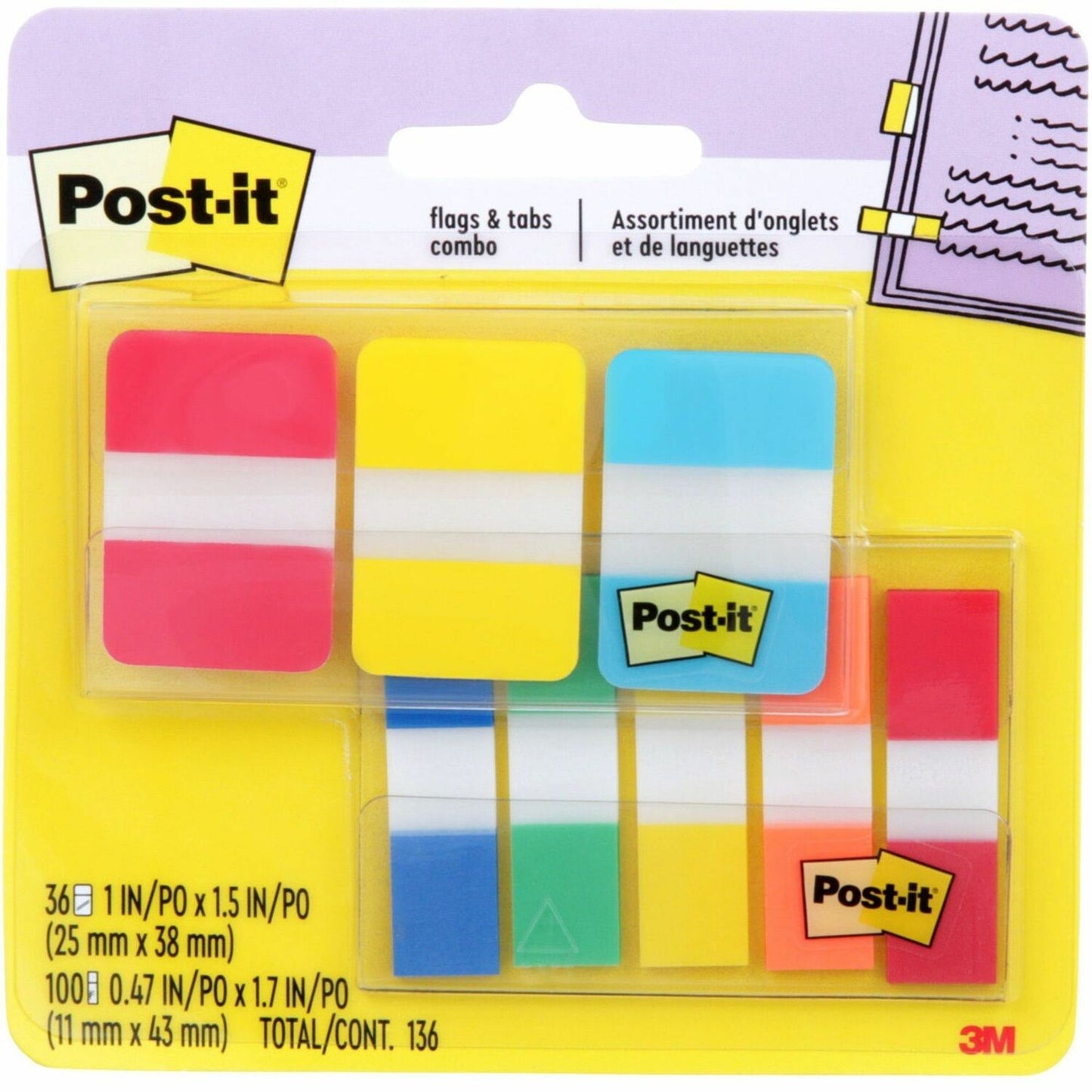 Post-it Tabs and Flags Combo Pack (MMM686COMBO1)