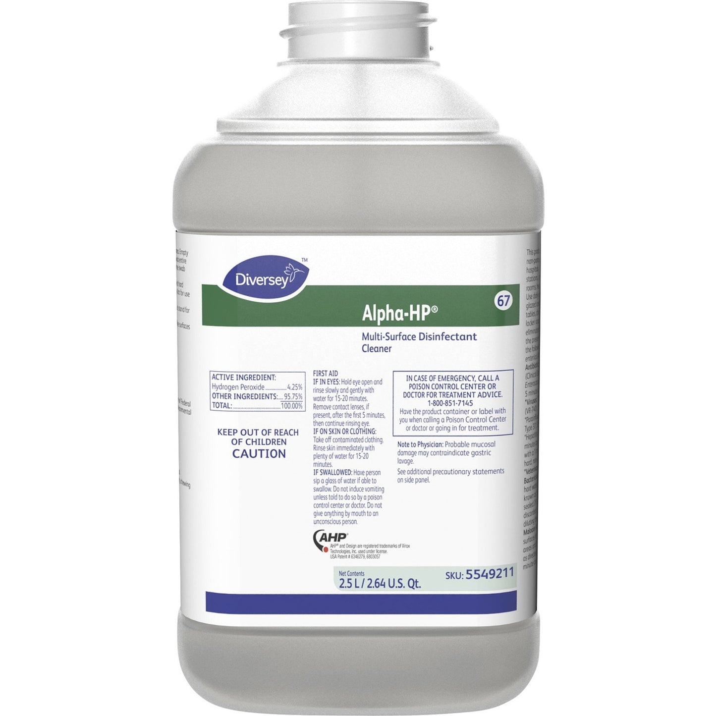 Diversey Alpha-HP Multi Disinfectant Cleaner (DVO5549211)