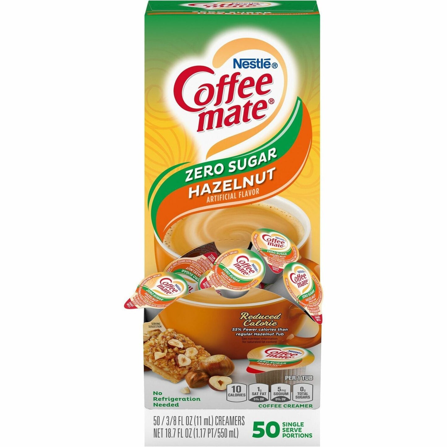 Coffee-mate Coffee-mate Zero-Sugar Hazelnut Flavored Liquid Creamer Singles (NES98468BX)