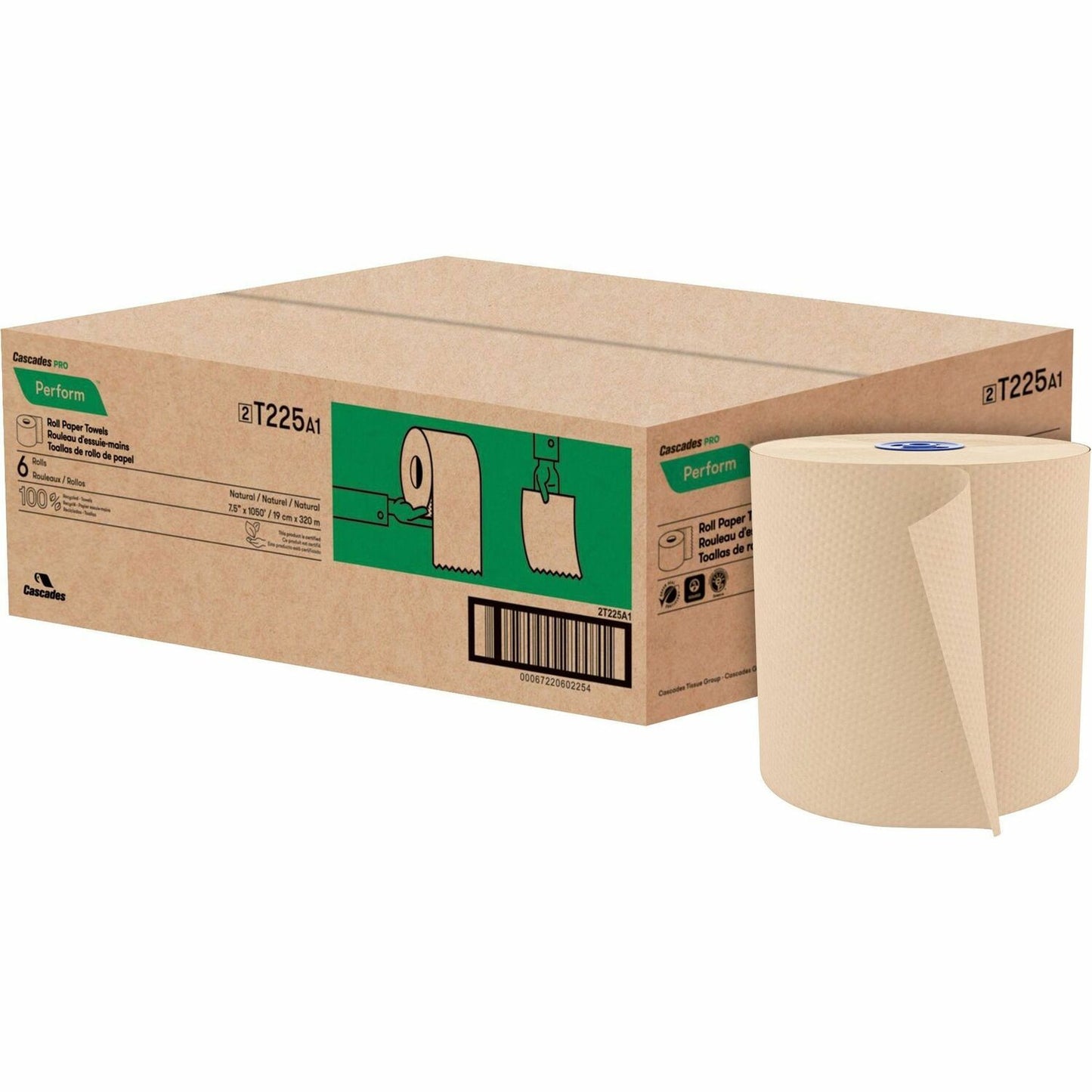 Cascades PRO Roll Towels for Tandem, 1050' (CSDT225)