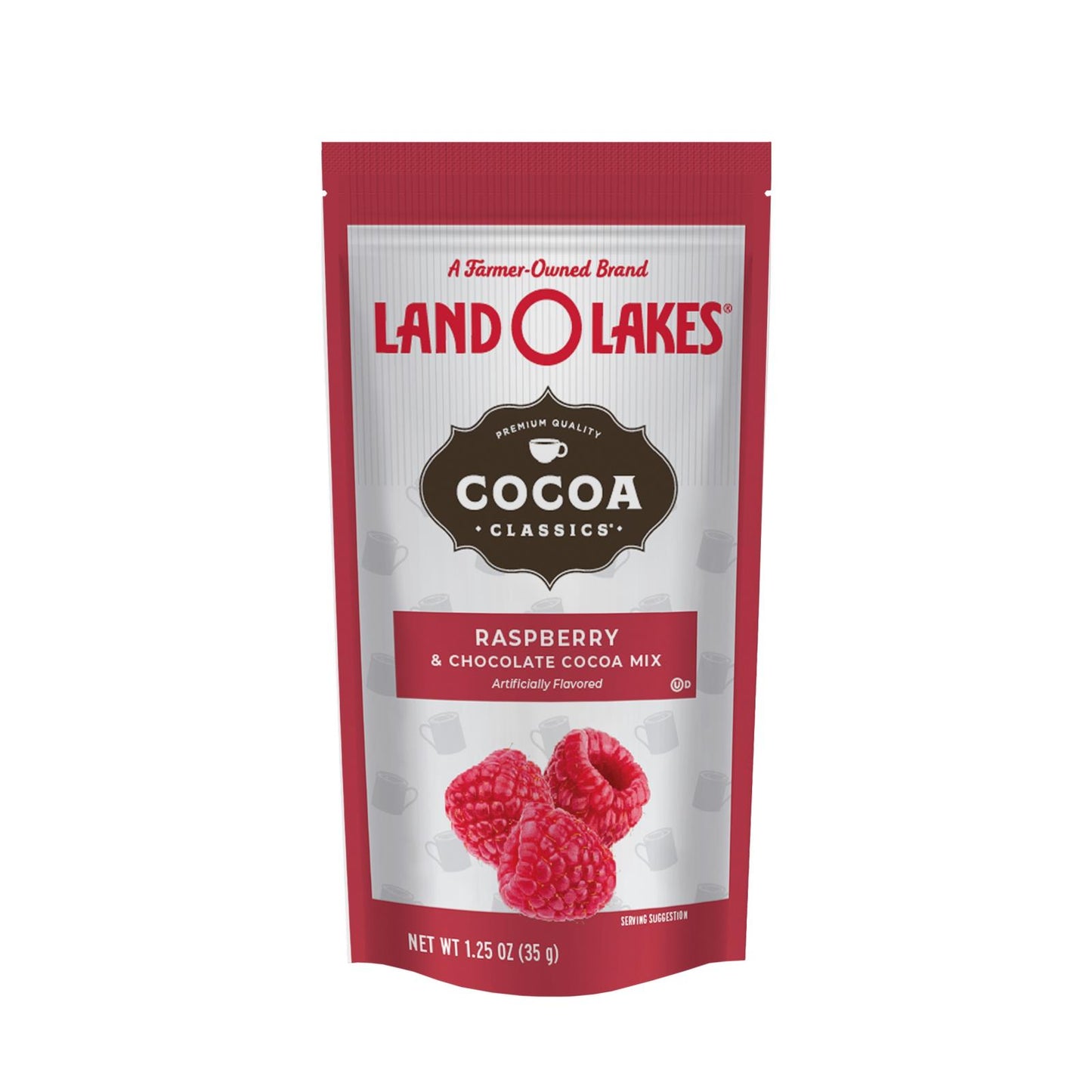 Land O Lakes Cocoa Classic Mix - Raspberry And Chocolate - 1.25 Oz - Case Of 12