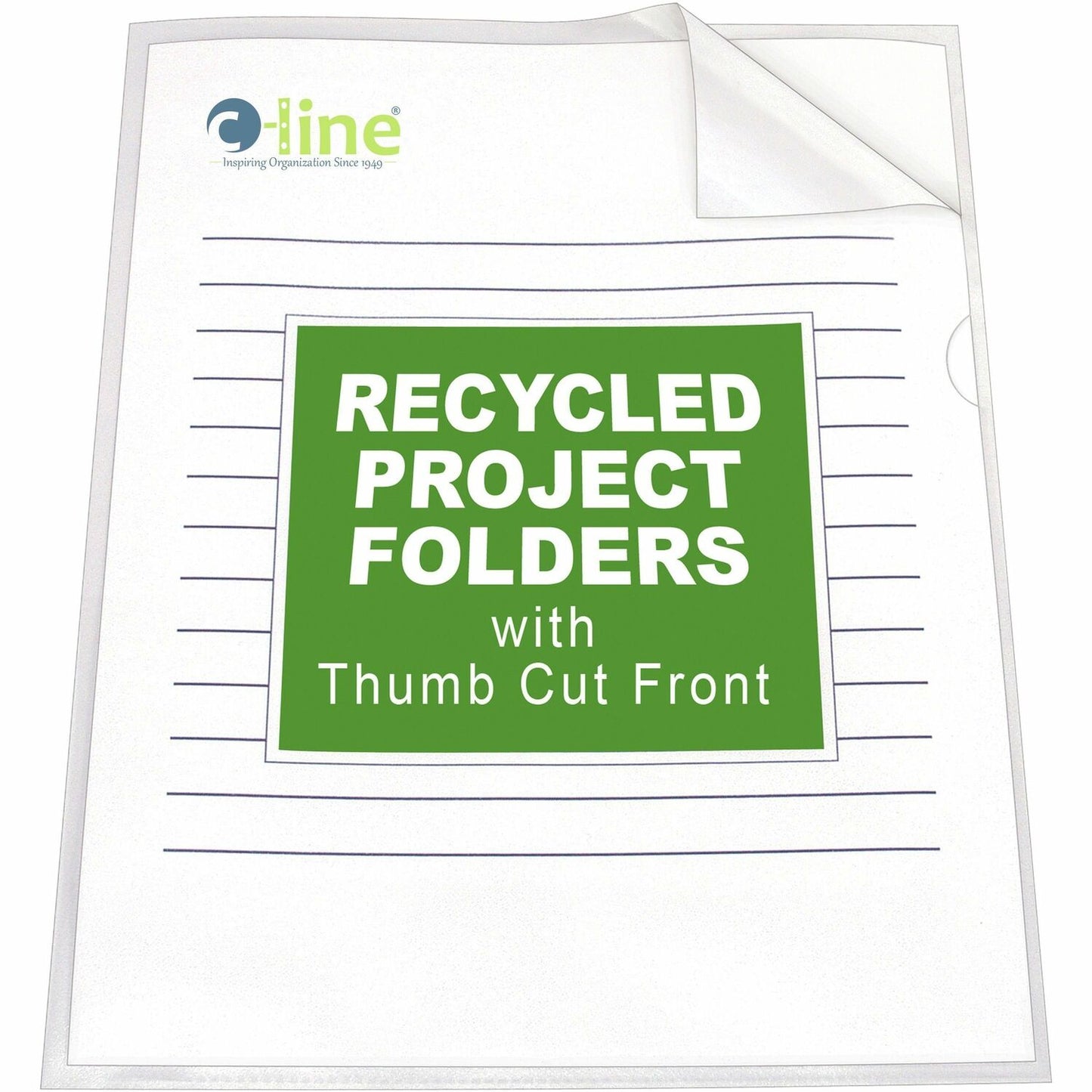 C-Line Recycled Poly Project Folders (CLI62127)