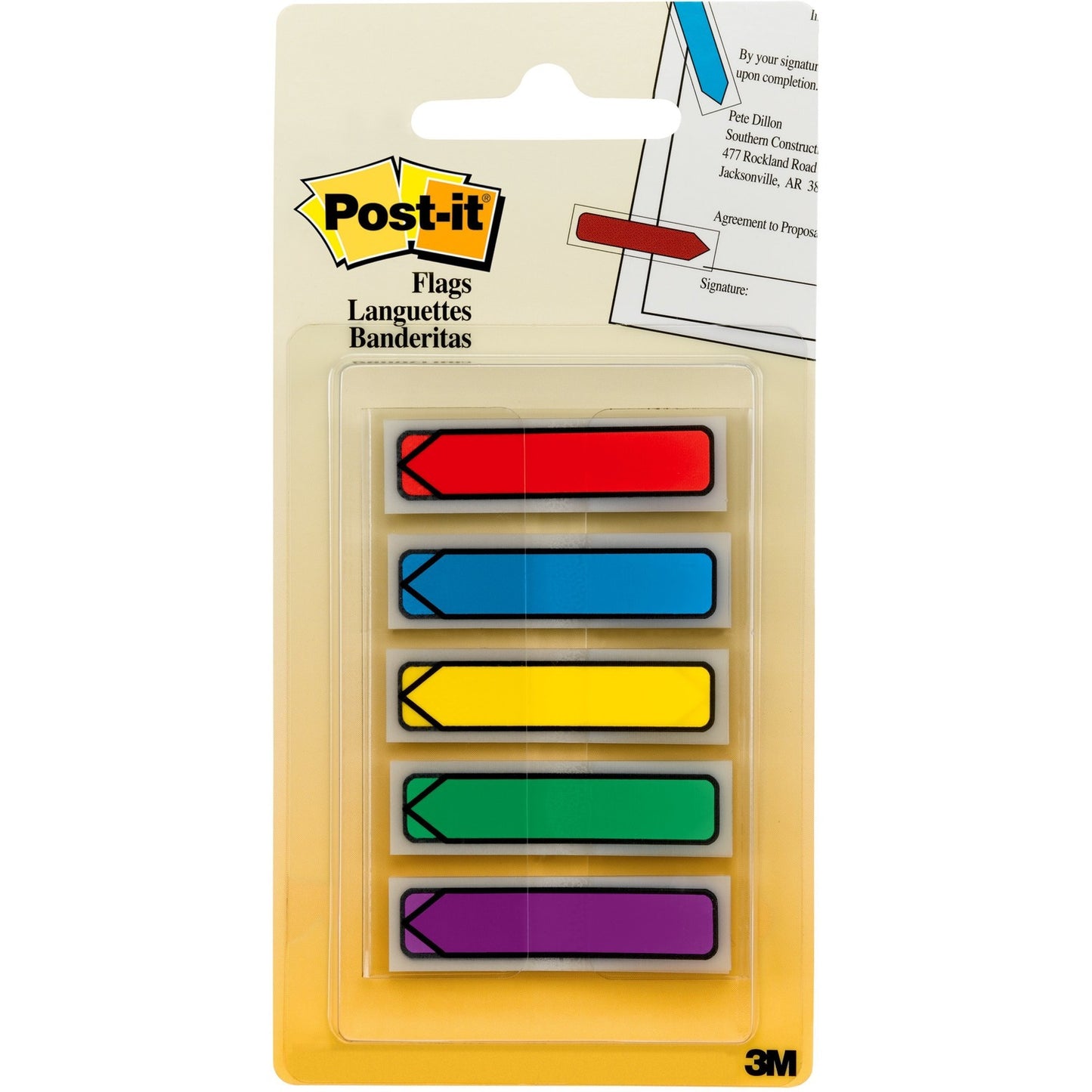Post-it Arrow Flags in On-the-Go Dispenser - Bright Colors (MMM684ARR1)