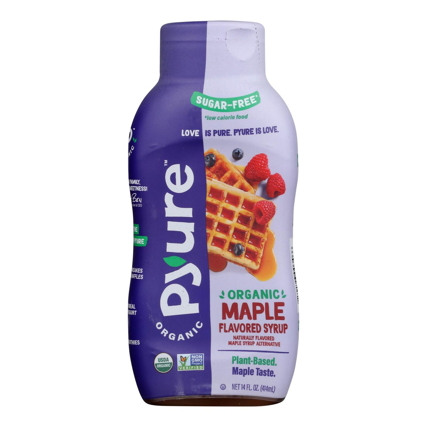 Pyure Brands Maple Flavored Sugar-free Syrup Stevia Sweetener - Case Of 6 - 14 Fz