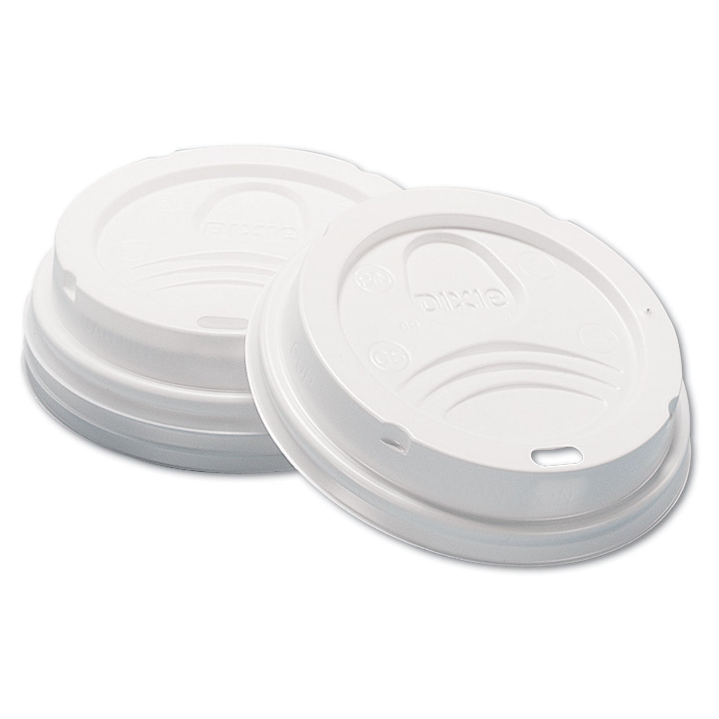 Dixie Dome Hot Drink Lids, Fits 8 oz Cups, White, 100/Sleeve, 10 Sleeves/Carton (DXED9538)