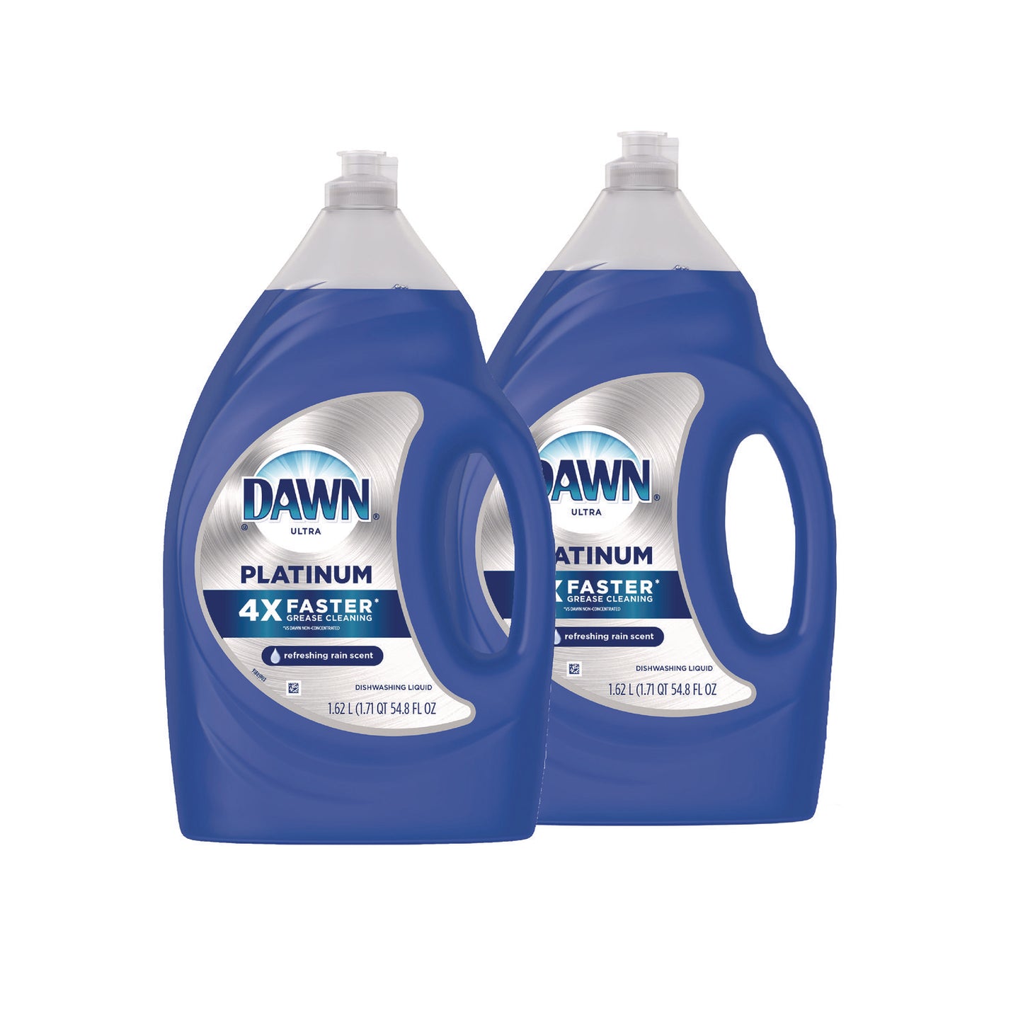 Dawn Platinum Liquid Dish Detergent, Refreshing Rain, 54.8 oz Bottle, 2/Pack (PGC04504)