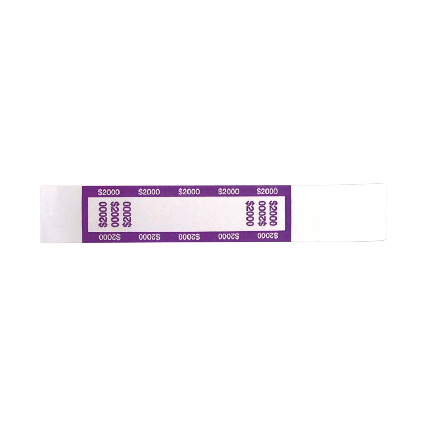 CONTROLTEK Currency Straps, $20 Bill, $2,000, Self-Adhesive, 1,000/Pack (CNK560021)