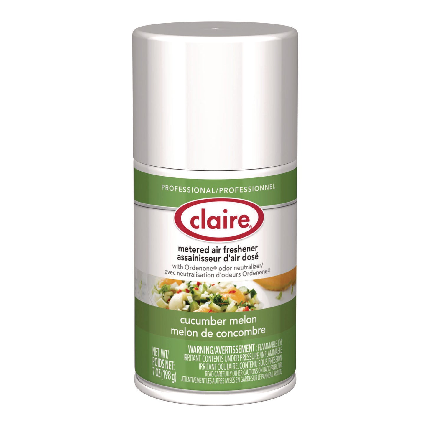 Claire Metered Air Freshener, Cucumber Melon Scent, 7 oz Aerosol Spray, 12/Carton (CGC109)