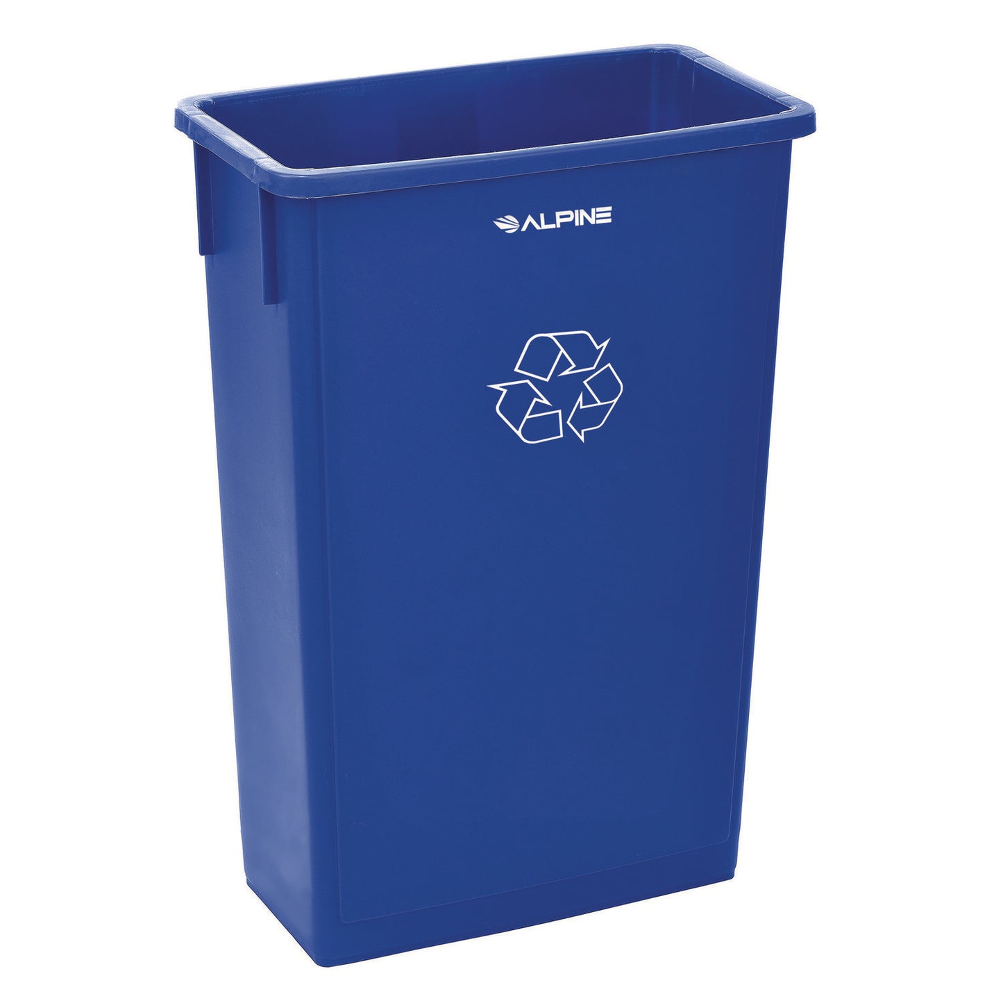 Alpine Slim 23 Gallon Recycling Bin, Plastic, Blue (ALH477RBLU)