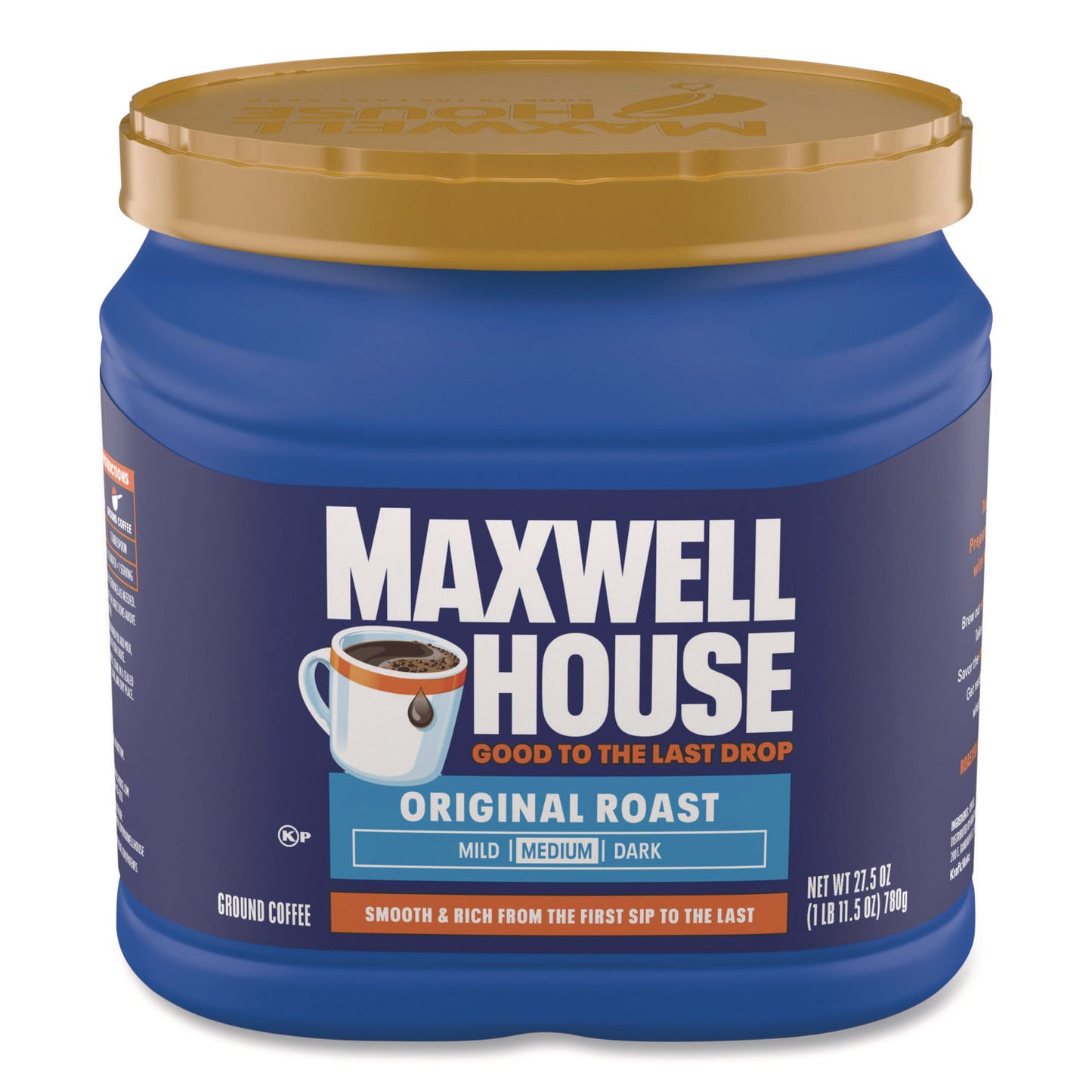 Maxwell House Coffee, Original Roast, 27.5 oz Canister (MWH09422)