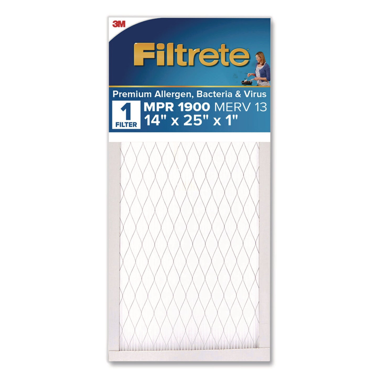 Filtrete High Performance Air Filter, 14 x 25, 4/Carton (UA044CA)