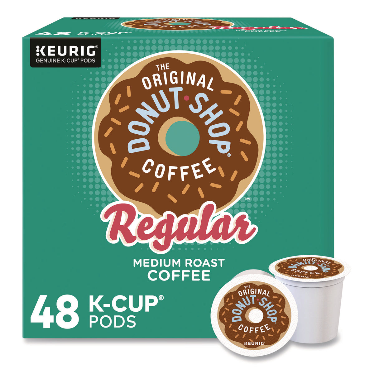 The Original Donut Shop Donut Shop Coffee K-Cups, Regular, 0.39 oz, 48/Box (1635475)