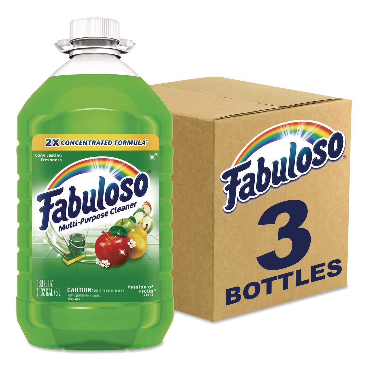 Fabuloso Multi-Use Cleaner, Passion of Fruits Scent, 169 oz Bottle, 3/Carton (61037887)