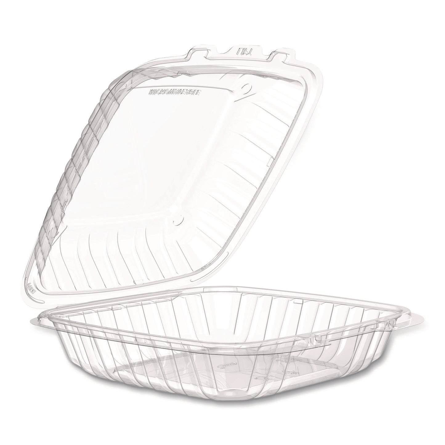 Dart Microwaveable Hinged Containers, ProPlanet, 9 x 8.75 x 3, Clear, Plastic 150/Carton (90PPHT1)