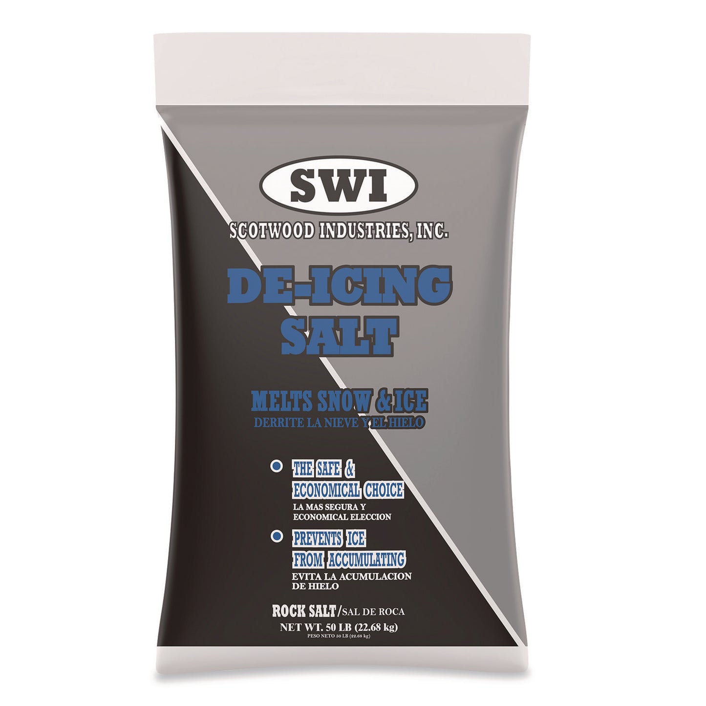 Scotwood Industries Rock Salt De-Icing Salt, 50 lb Bag (SWO50BRS50BR)