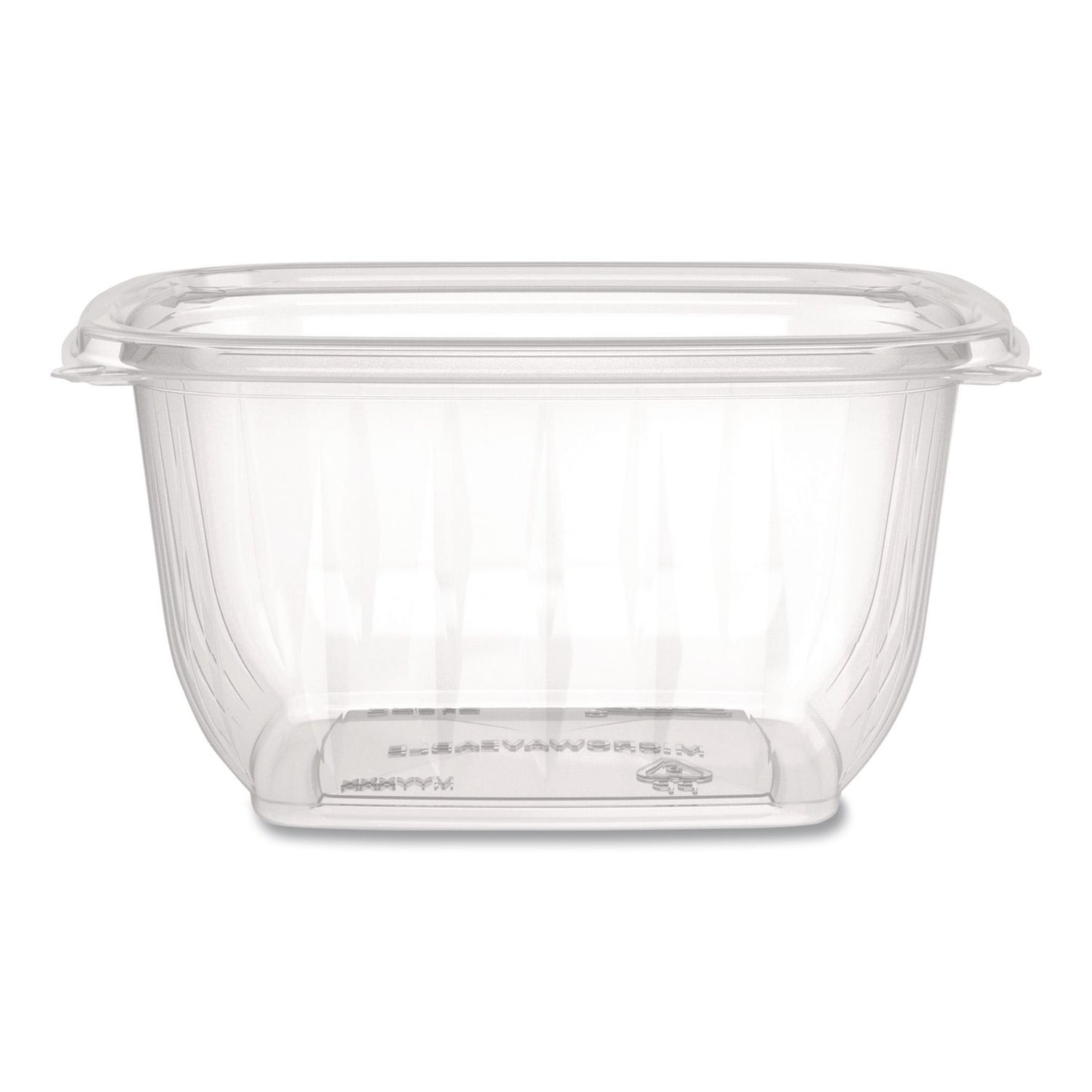 Dart Square Plastic Bowls, 16 oz, 8.5 x 8.5 x 1.96, Clear, Plastic, 63 Bowls/Sleeve, 8 Sleeves/Carton (C16SB)