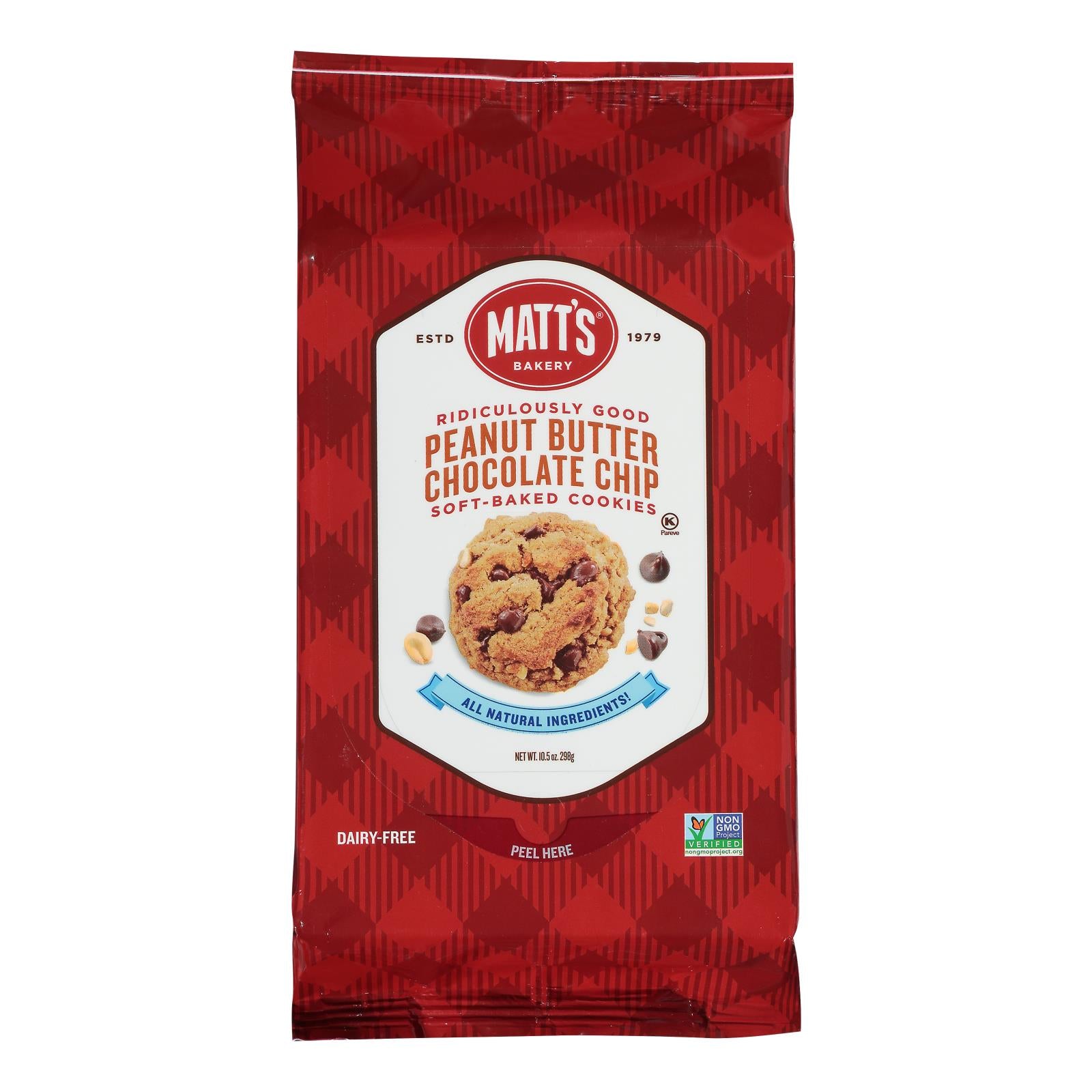 Matt's Cookies - Cookies Peanut Butter Chocolate Chip - Case Of 6-10.5 Oz