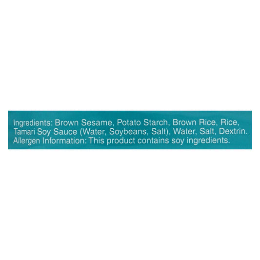 San - J Brown Rice Crackers - Sesame - Case Of 12 - 3.7 Oz.